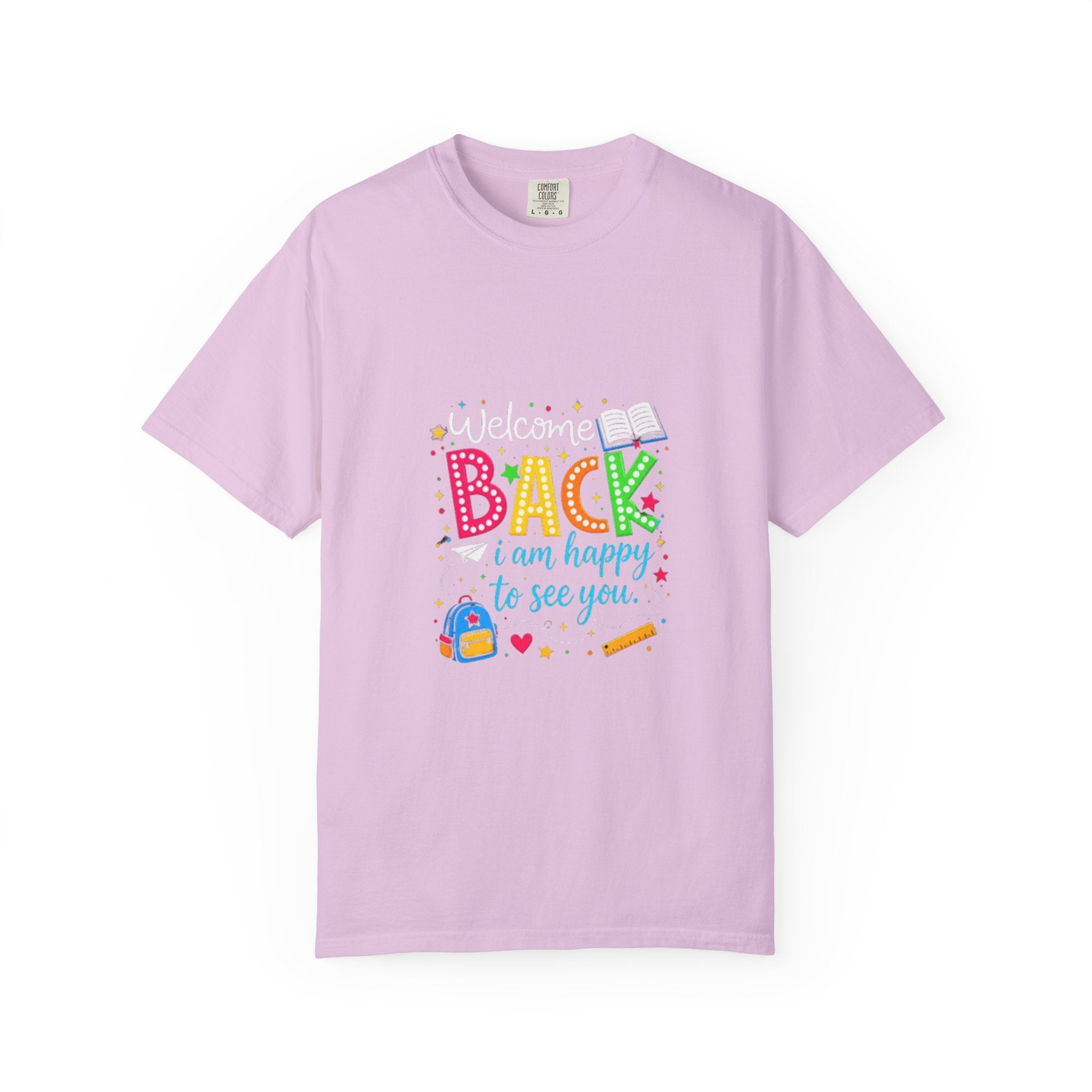 Back I am happy to see you T-shirt | School Backpack Pencil Kids Tee |Teacher Gift Tee