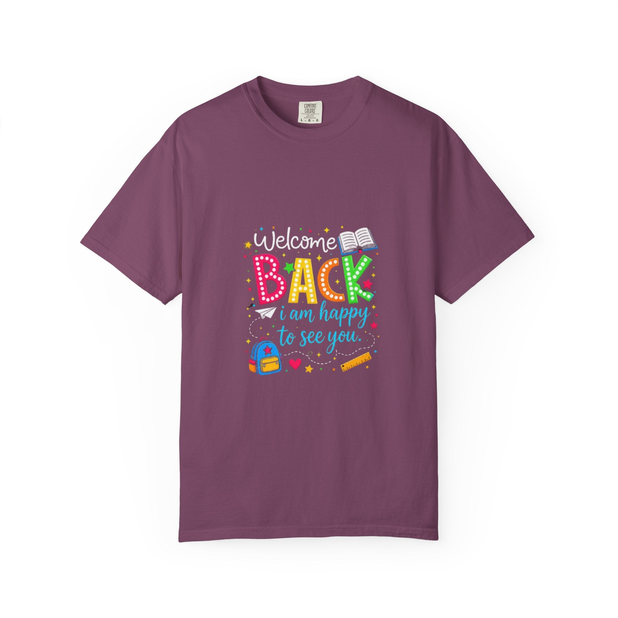 Back I am happy to see you T-shirt | School Backpack Pencil Kids Tee |Teacher Gift Tee