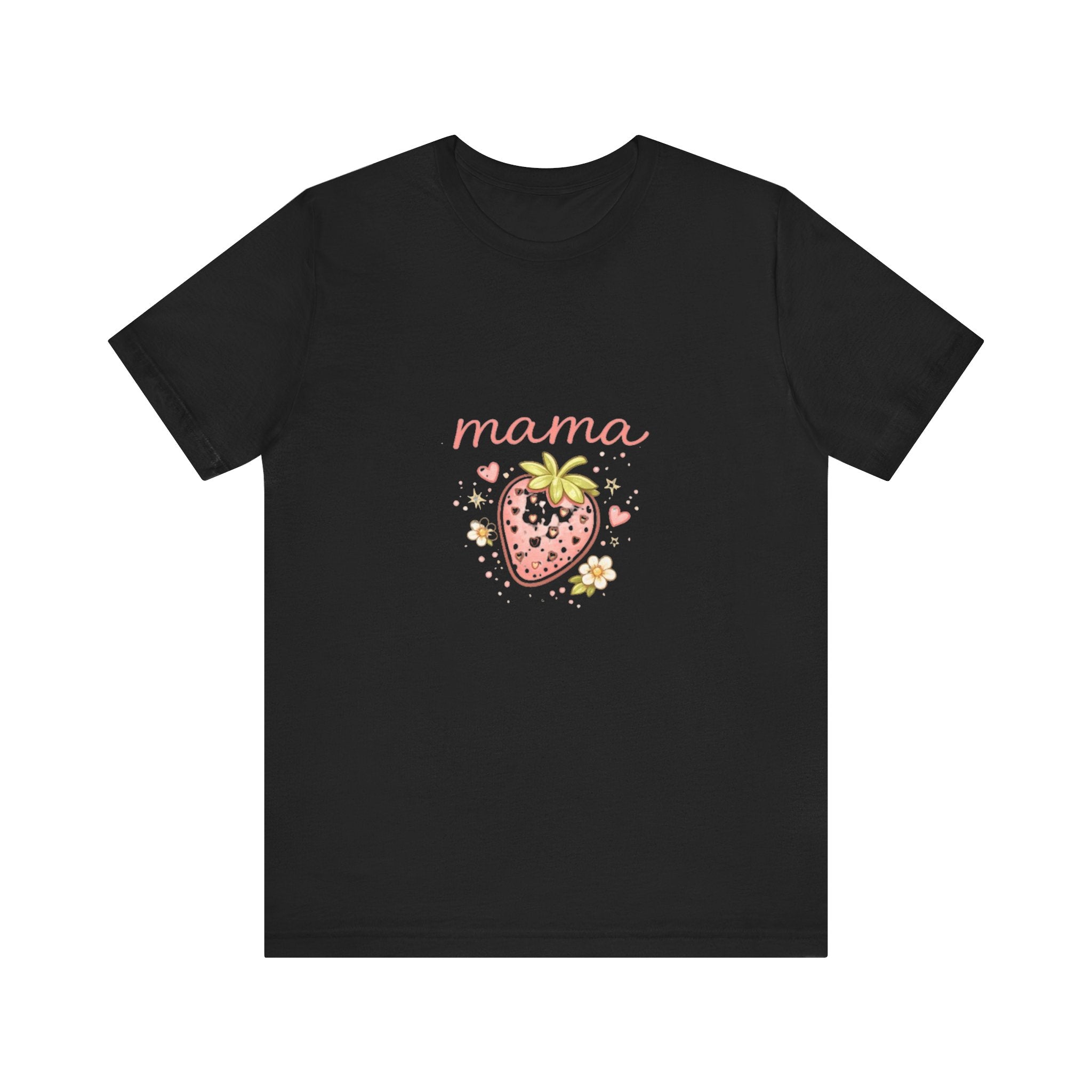 Mama Strawberry Tee | Cute Pink Strawberry Illustration, Mom Shirt