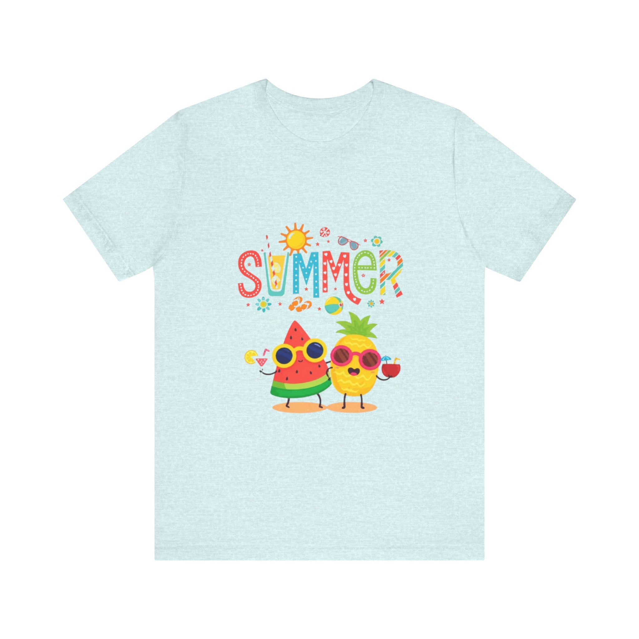 Summer Fruit Friends T-Shirt | Watermelon Pineapple Cute Graphic Tee