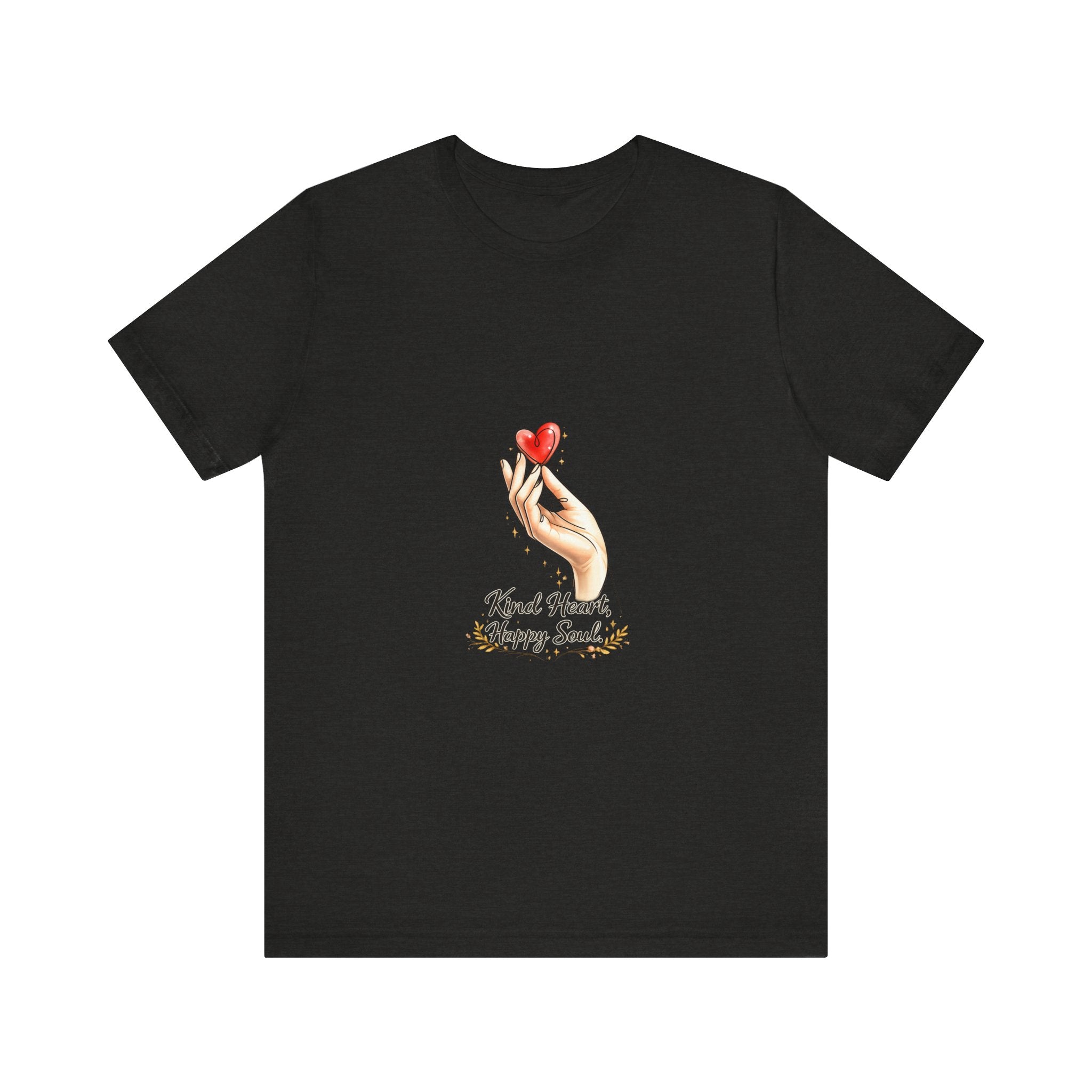 Hand Holding Heart illustration Kind Heart Happy Soul T-Shirt | White Tee