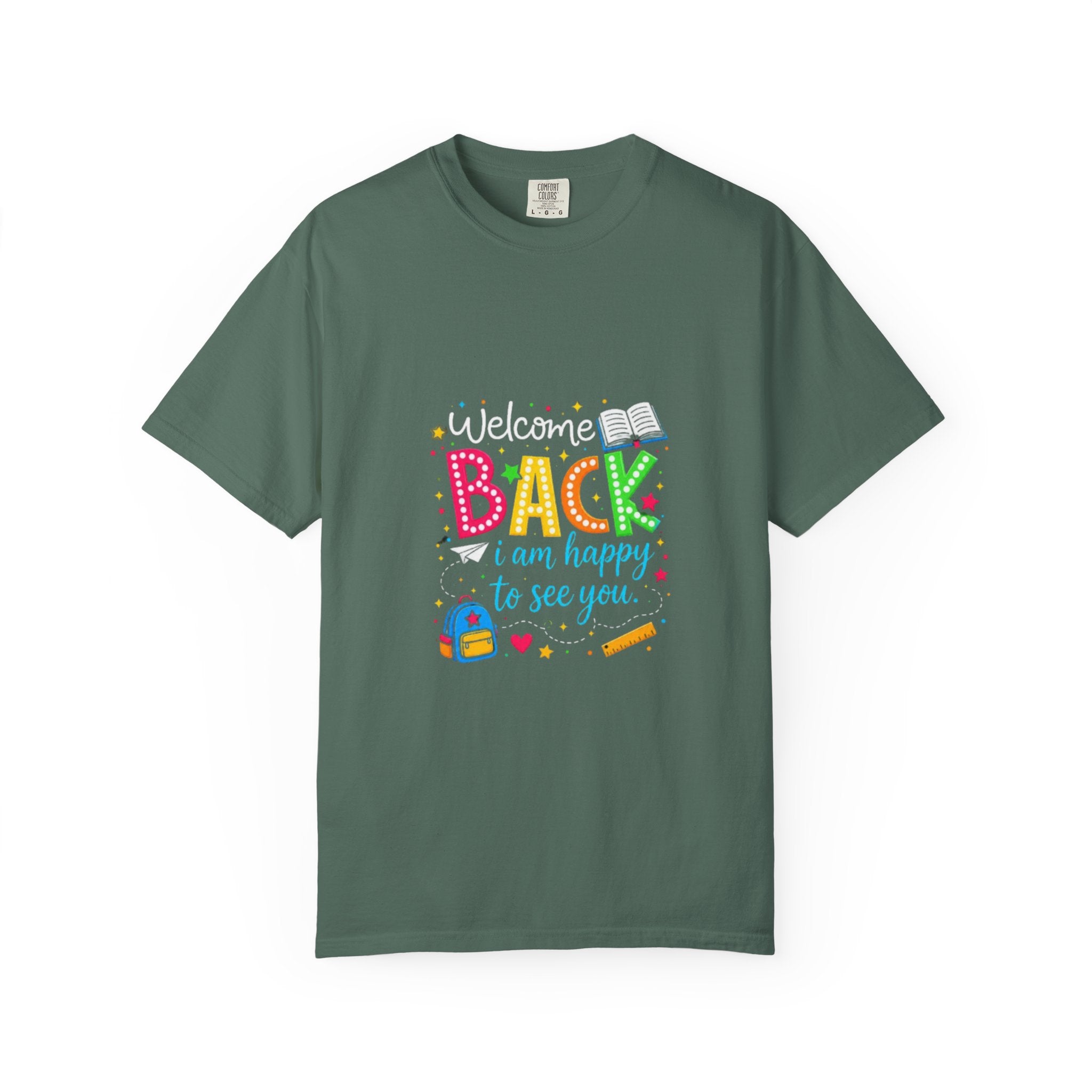 Back I am happy to see you T-shirt | School Backpack Pencil Kids Tee |Teacher Gift Tee