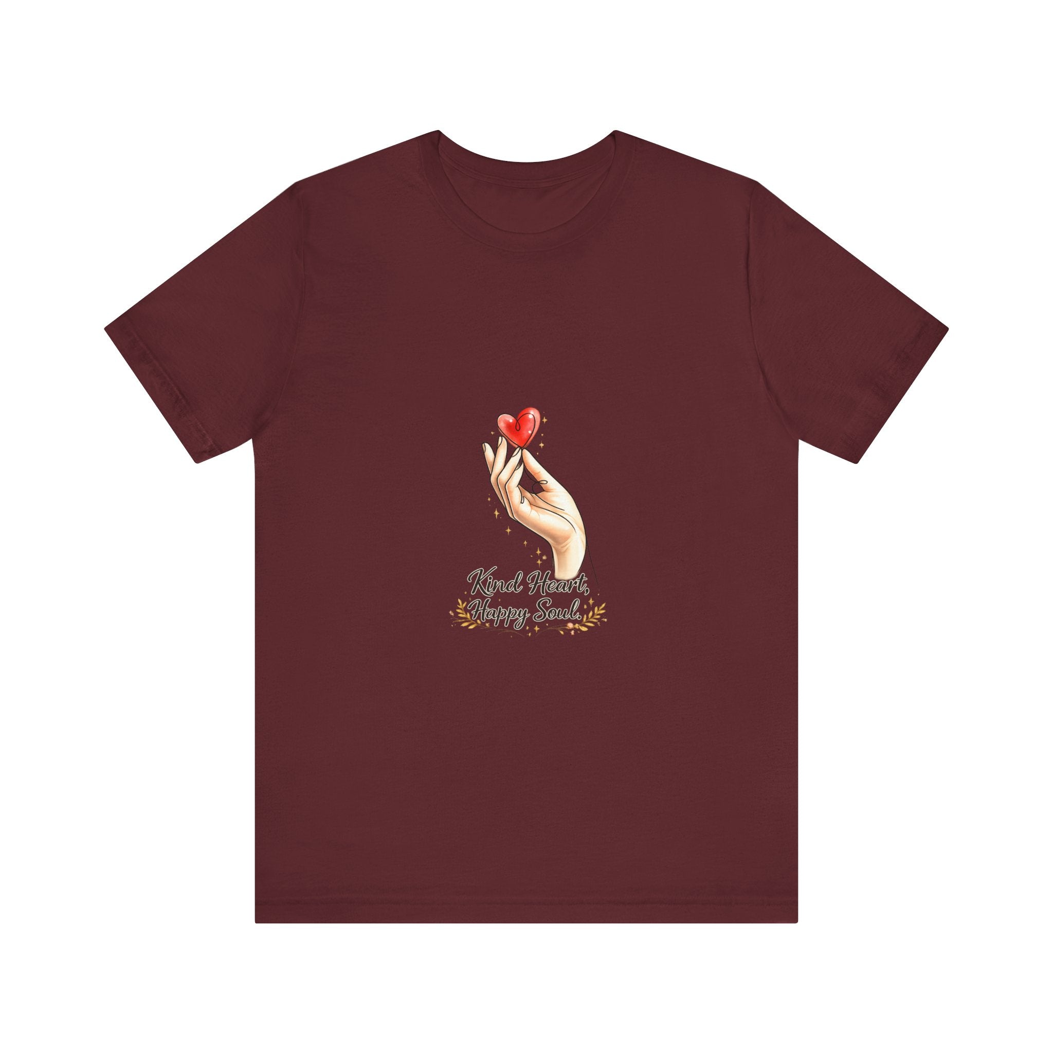Hand Holding Heart illustration Kind Heart Happy Soul T-Shirt | White Tee