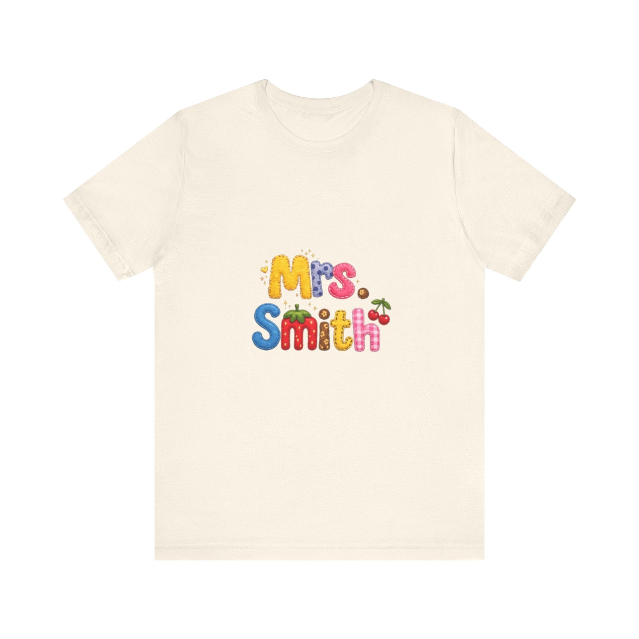 Mrs. Smith colorful bubble letters shirt | teacher name tee| Back to school Teacher Gift| teacher Gift
