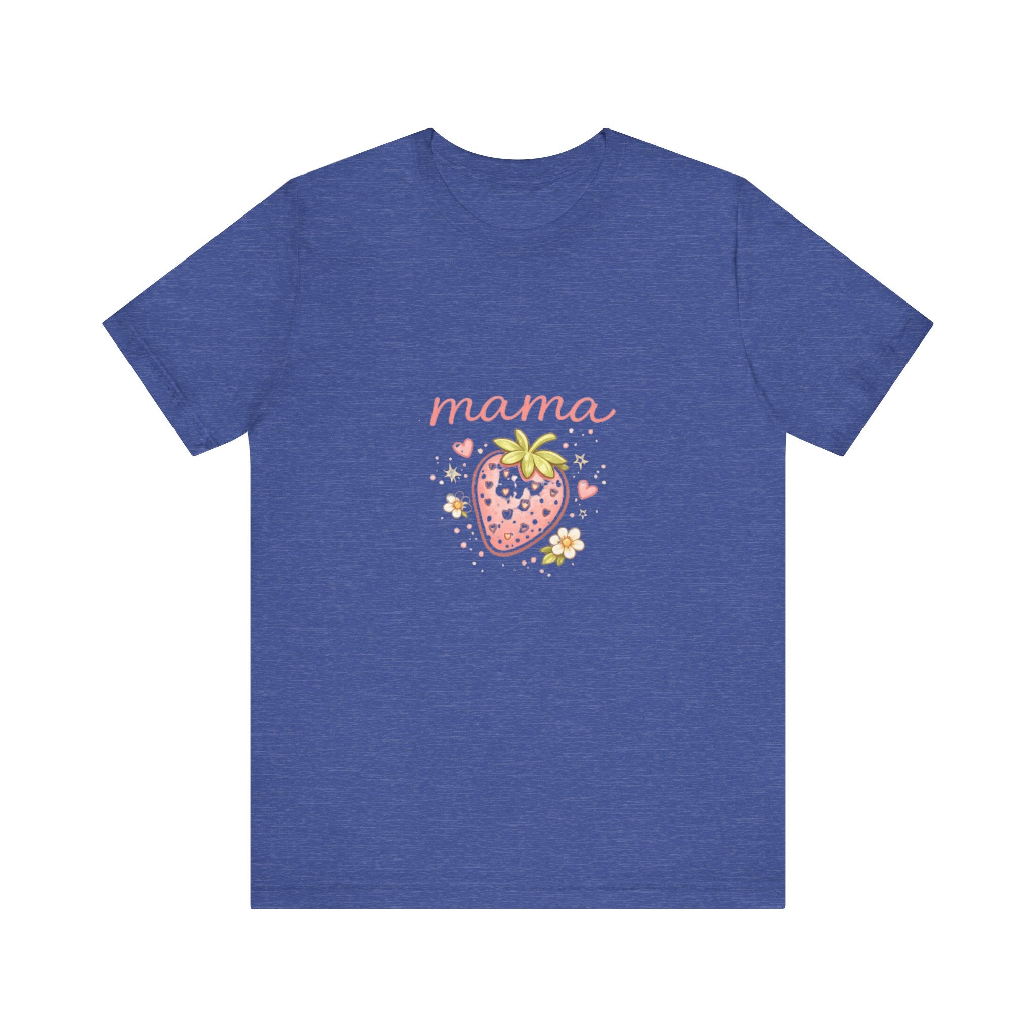 Mama Strawberry Tee | Cute Pink Strawberry Illustration, Mom Shirt