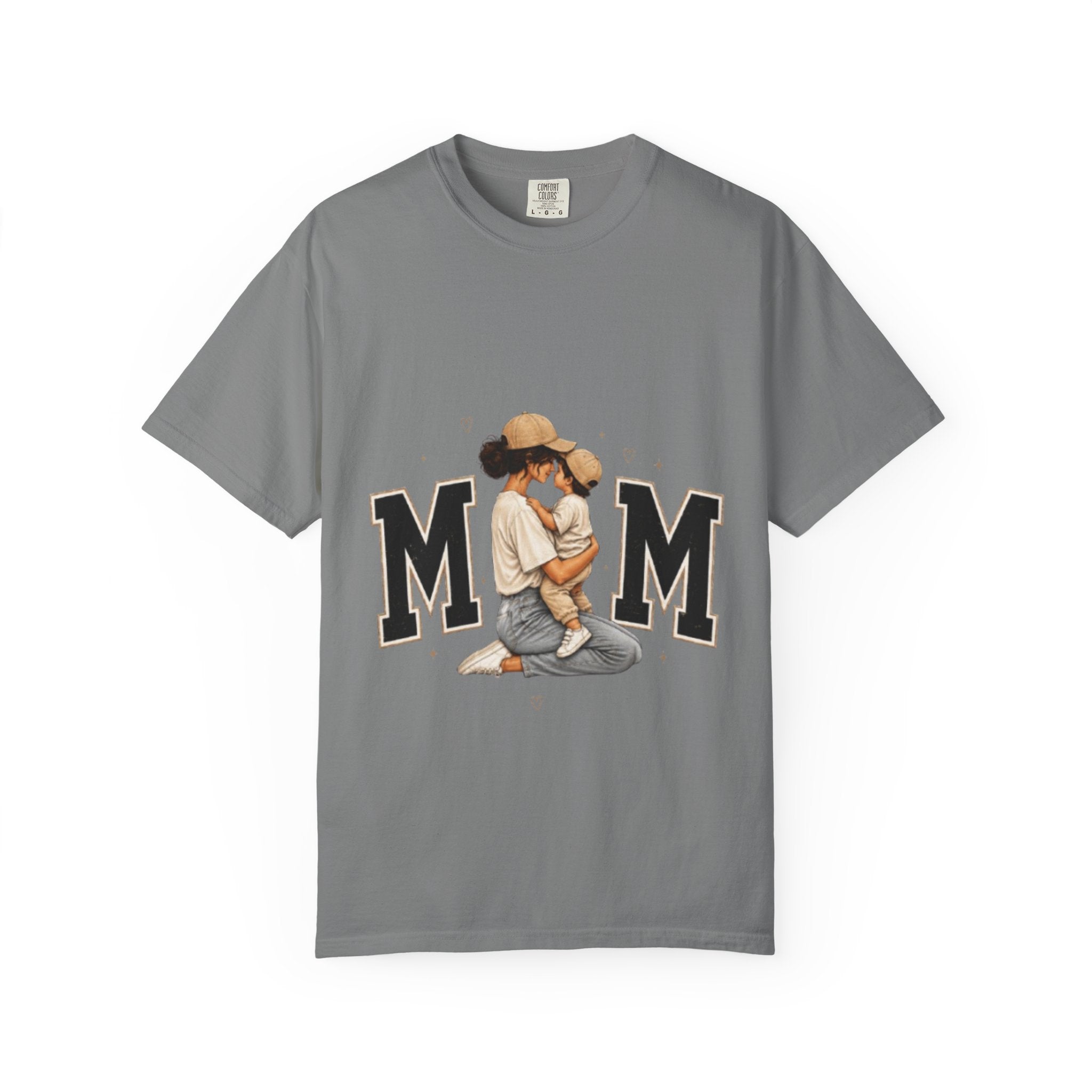 Mama and Child Illustration Mom T-Shirt | Mom Lettering Tee | Mom Gift Tee