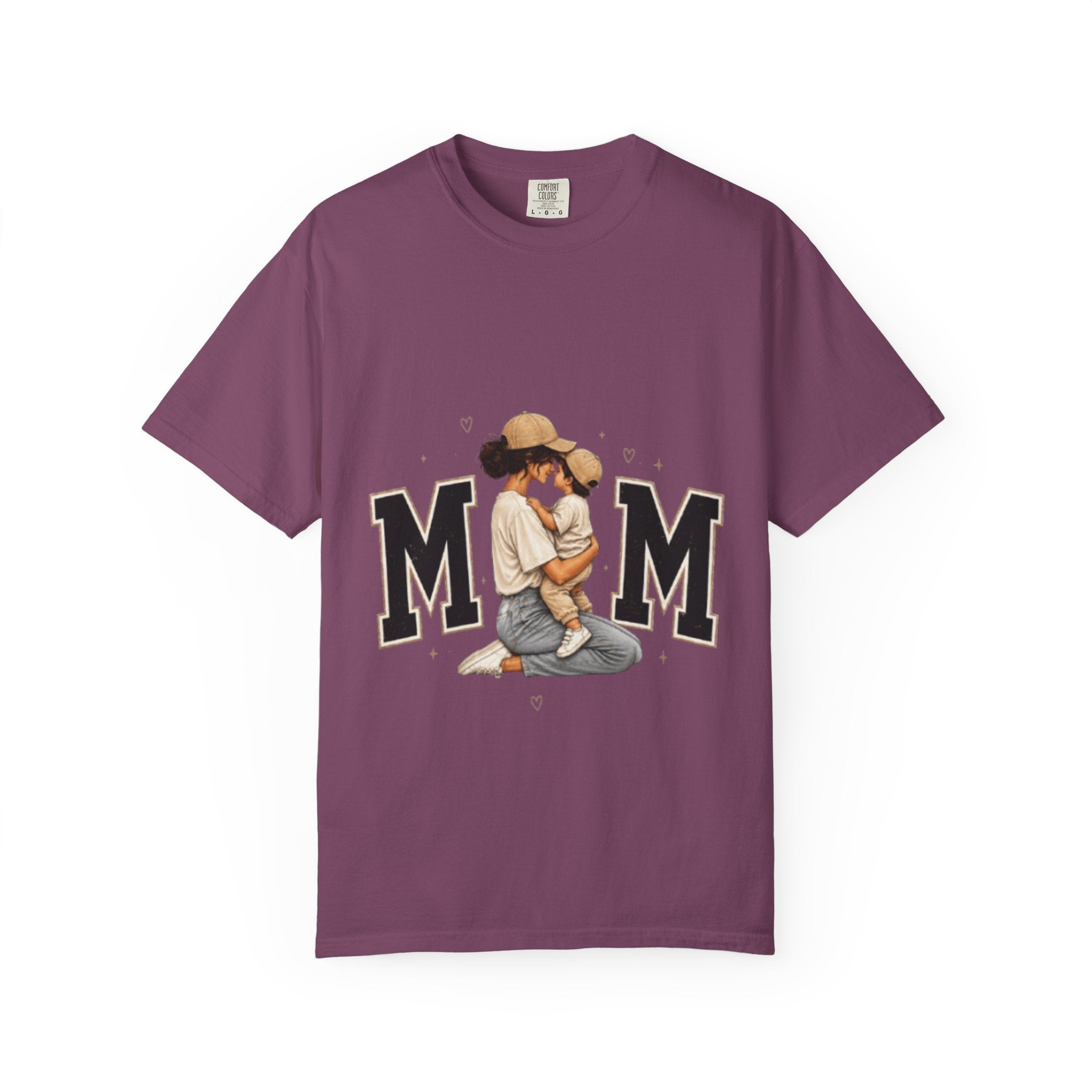Mama and Child Illustration Mom T-Shirt | Mom Lettering Tee | Mom Gift Tee