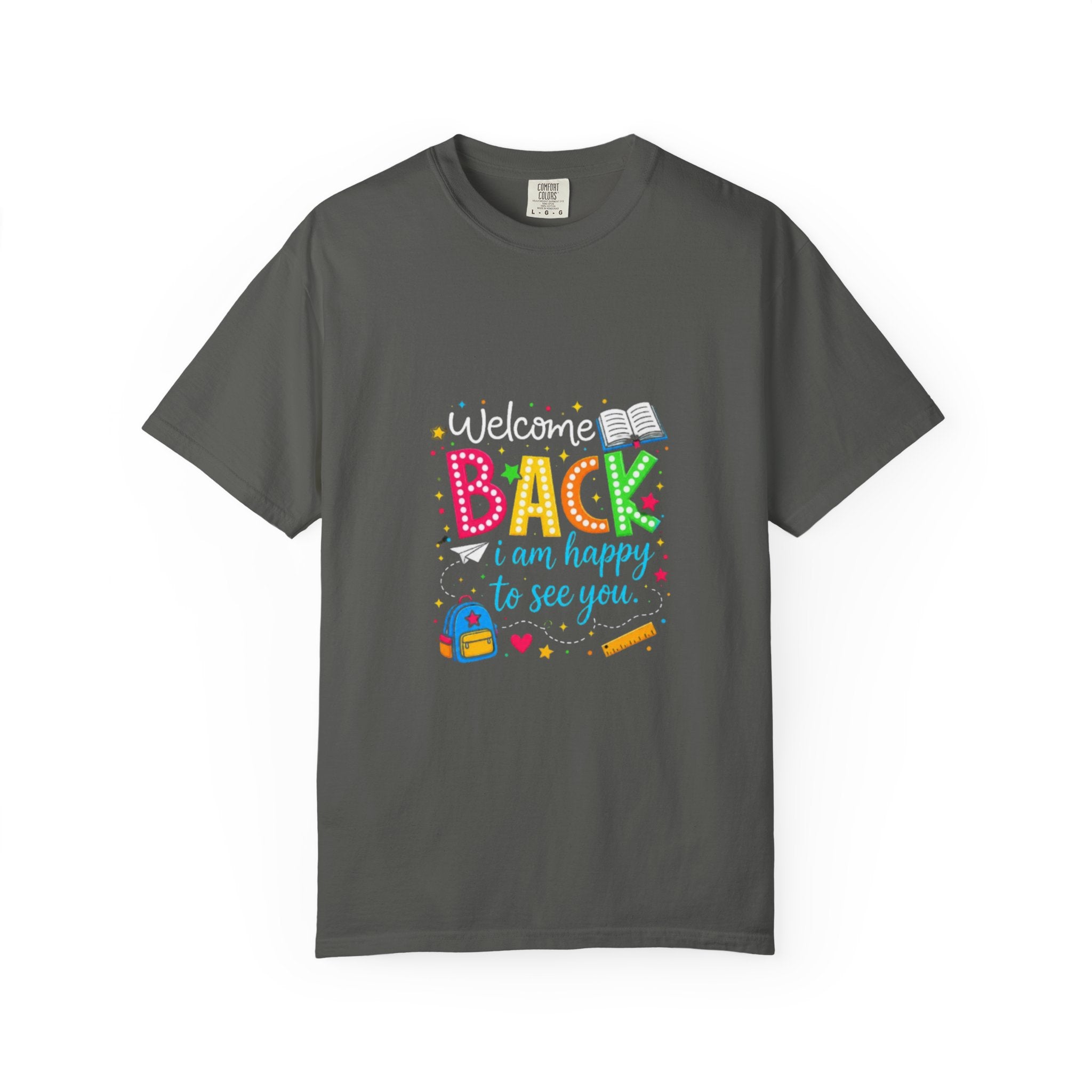 Back I am happy to see you T-shirt | School Backpack Pencil Kids Tee |Teacher Gift Tee