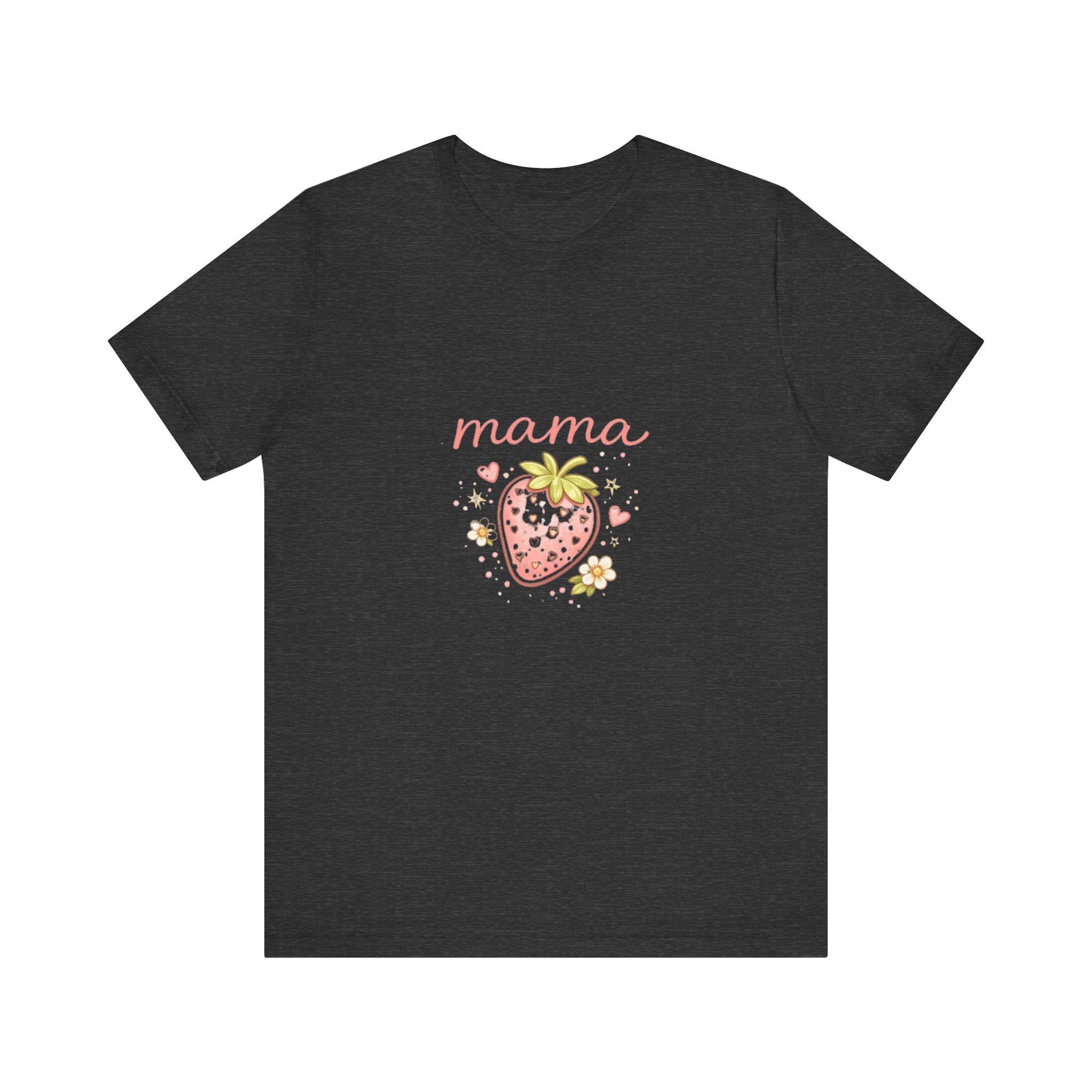 Mama Strawberry Tee | Cute Pink Strawberry Illustration, Mom Shirt