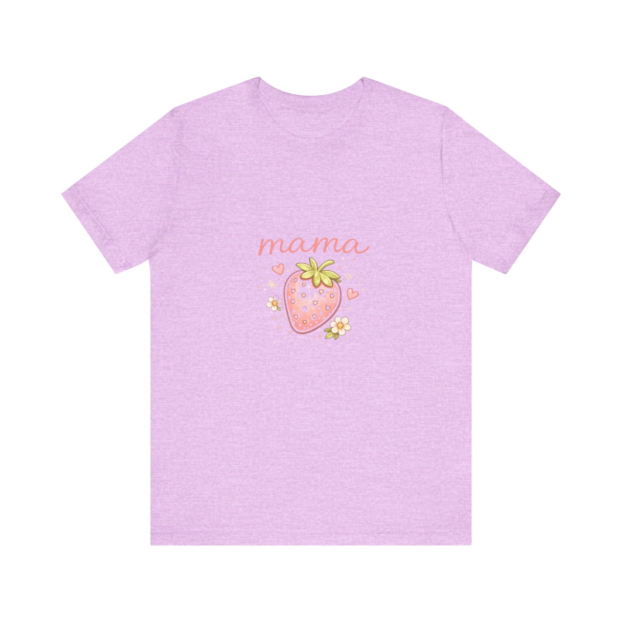 Mama Strawberry Tee | Cute Pink Strawberry Illustration, Mom Shirt