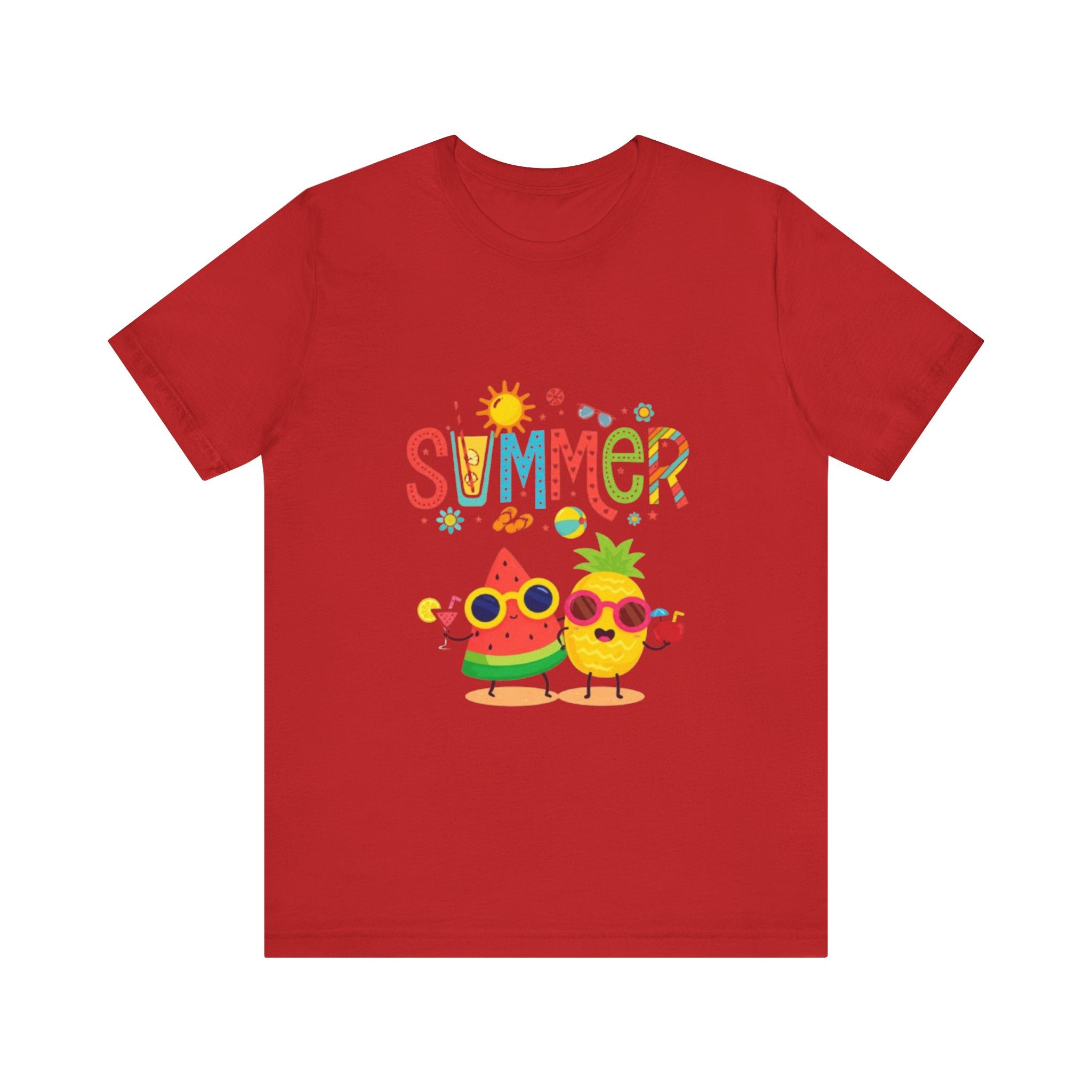 Summer Fruit Friends T-Shirt | Watermelon Pineapple Cute Graphic Tee