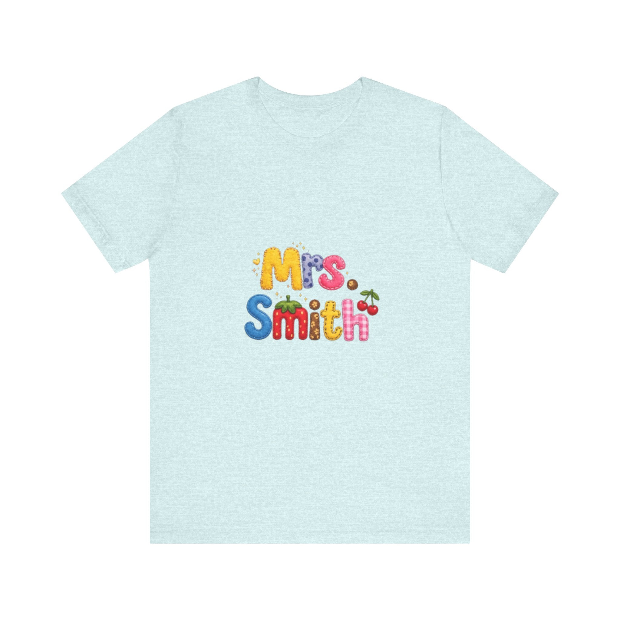 Mrs. Smith colorful bubble letters shirt | teacher name tee| Back to school Teacher Gift| teacher Gift
