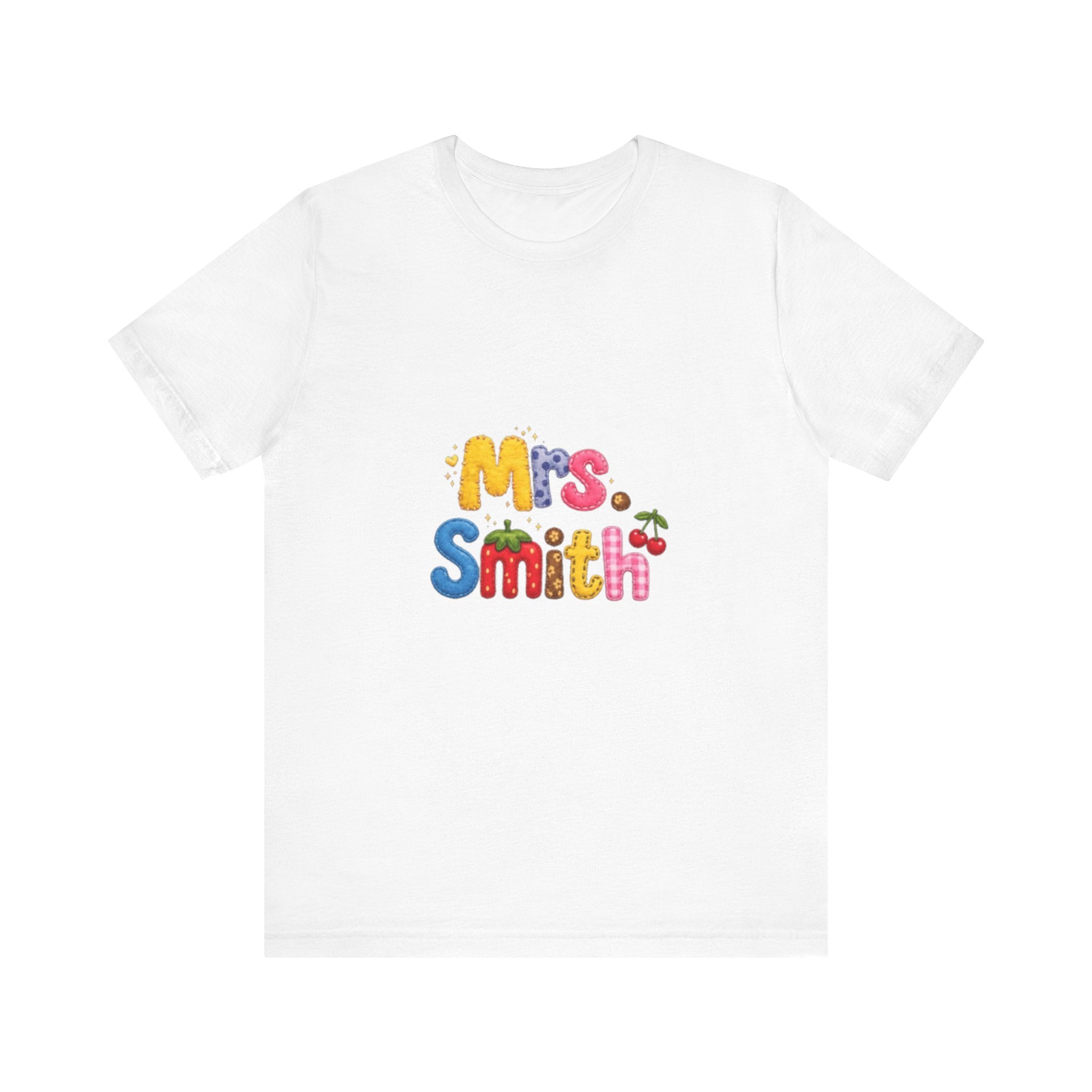 Mrs. Smith colorful bubble letters shirt | teacher name tee| Back to school Teacher Gift| teacher Gift