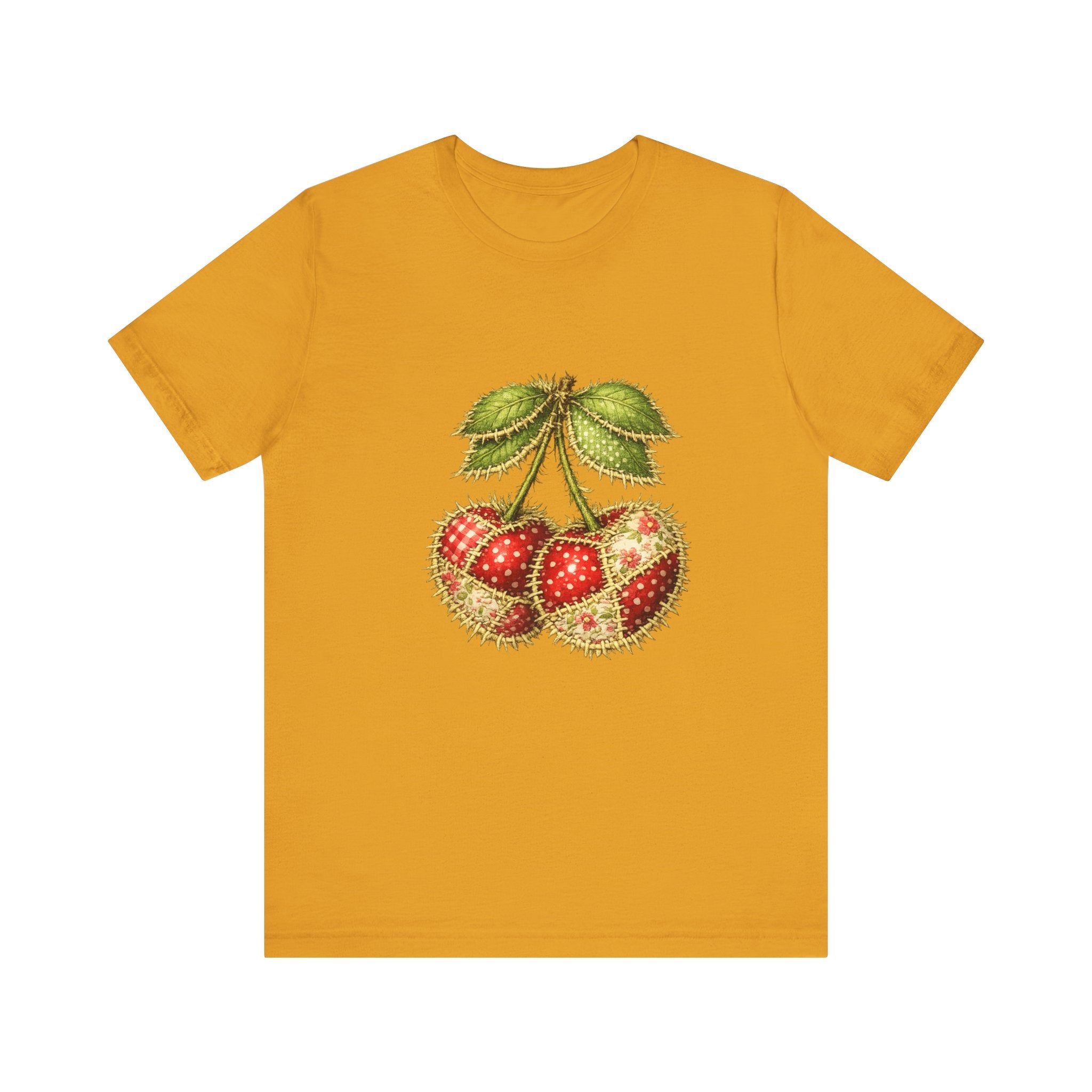 Vintage Botanical Strawberry Illustration Tee | Fruit Cherry Cluster