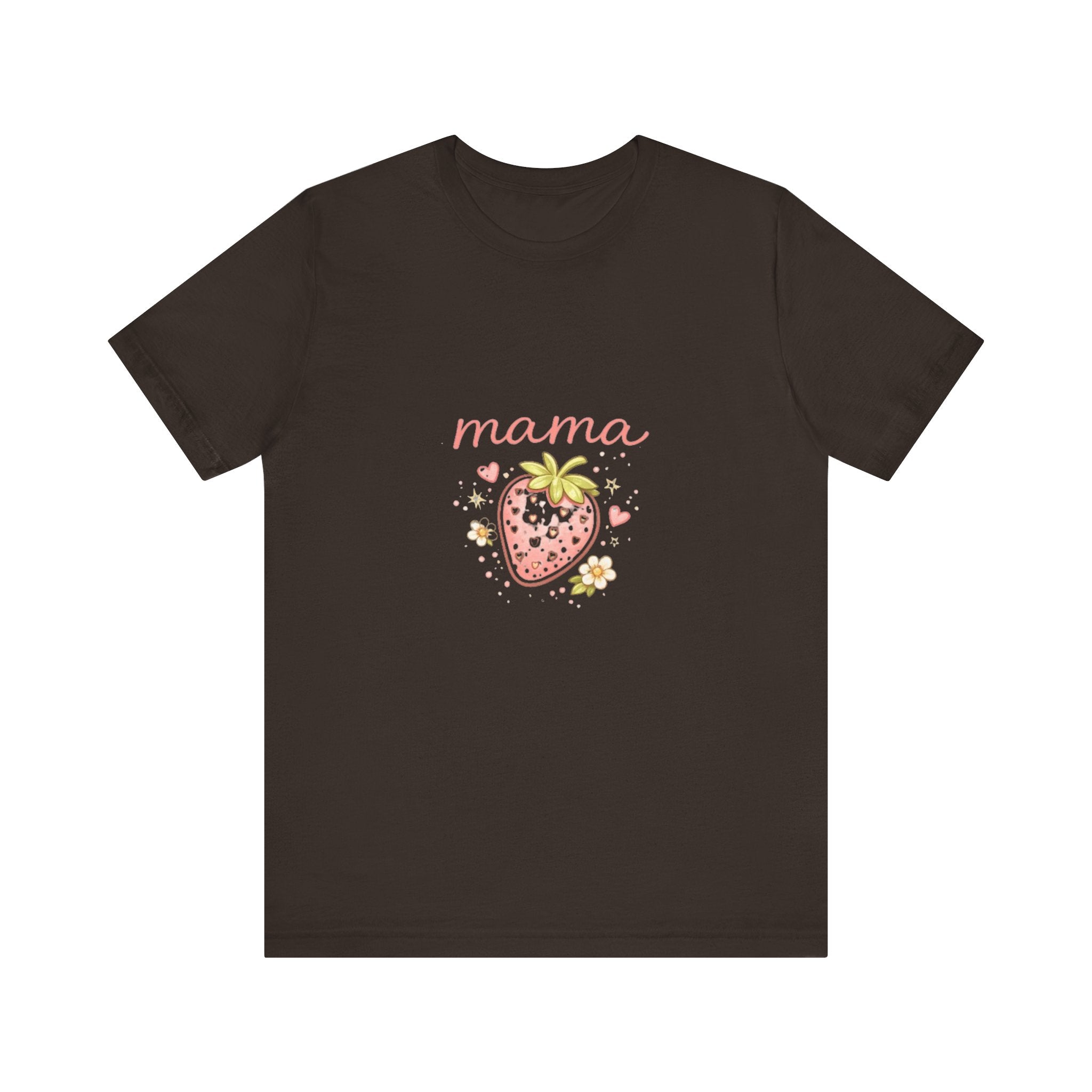 Mama Strawberry Tee | Cute Pink Strawberry Illustration, Mom Shirt