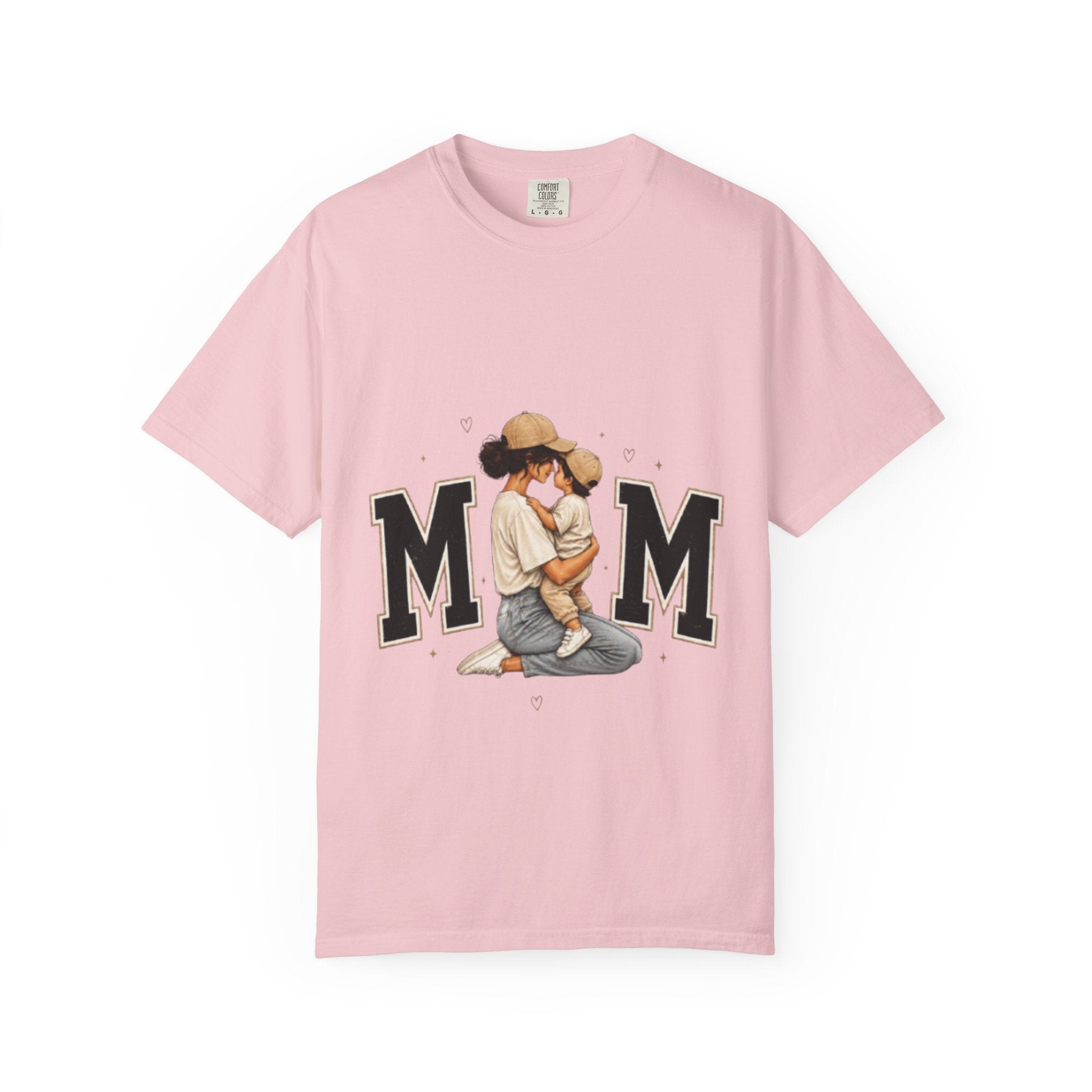 Mama and Child Illustration Mom T-Shirt | Mom Lettering Tee | Mom Gift Tee
