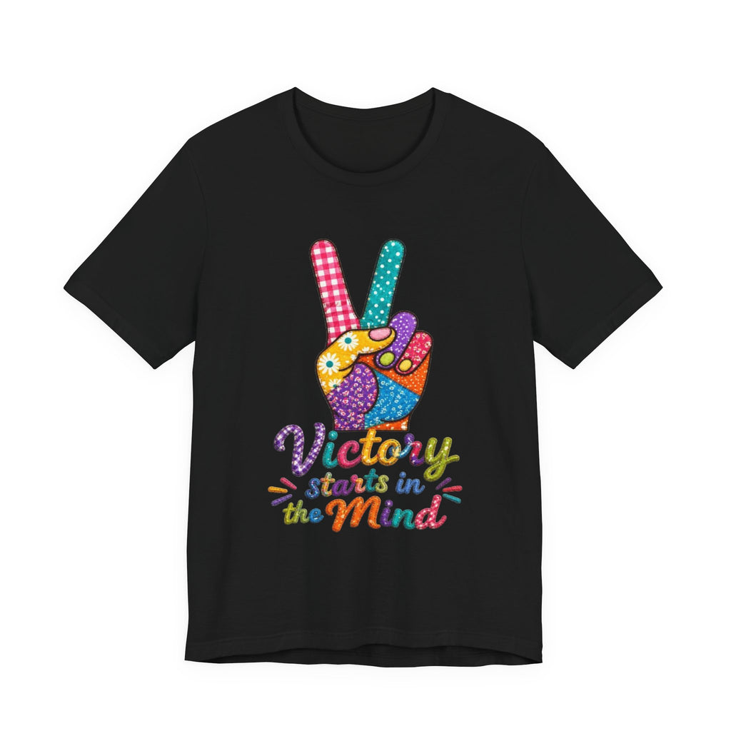 Victory Starts in the Mind Tee | Peace Sign Graphic T-Shirt