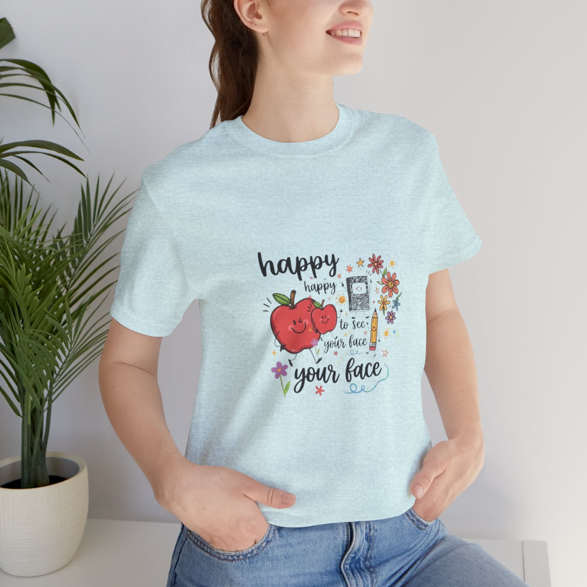 Happy to See Your Face T-Shirt | Cute Kawaii Tomato Graphic Tee