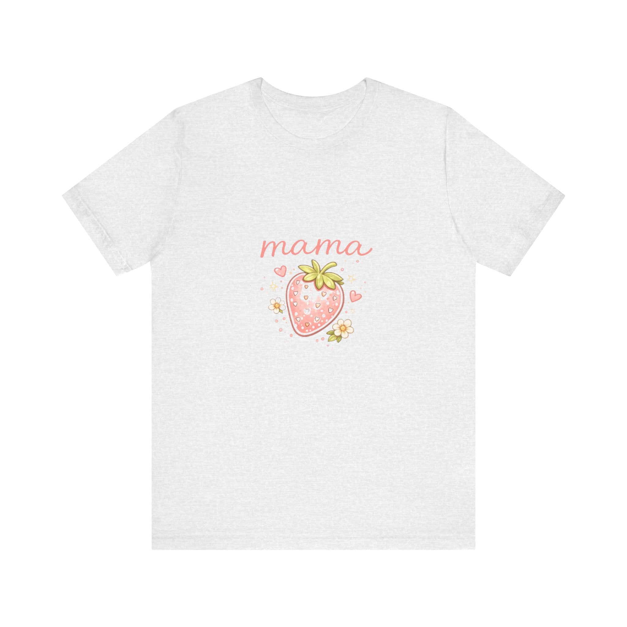 Mama Strawberry Tee | Cute Pink Strawberry Illustration, Mom Shirt