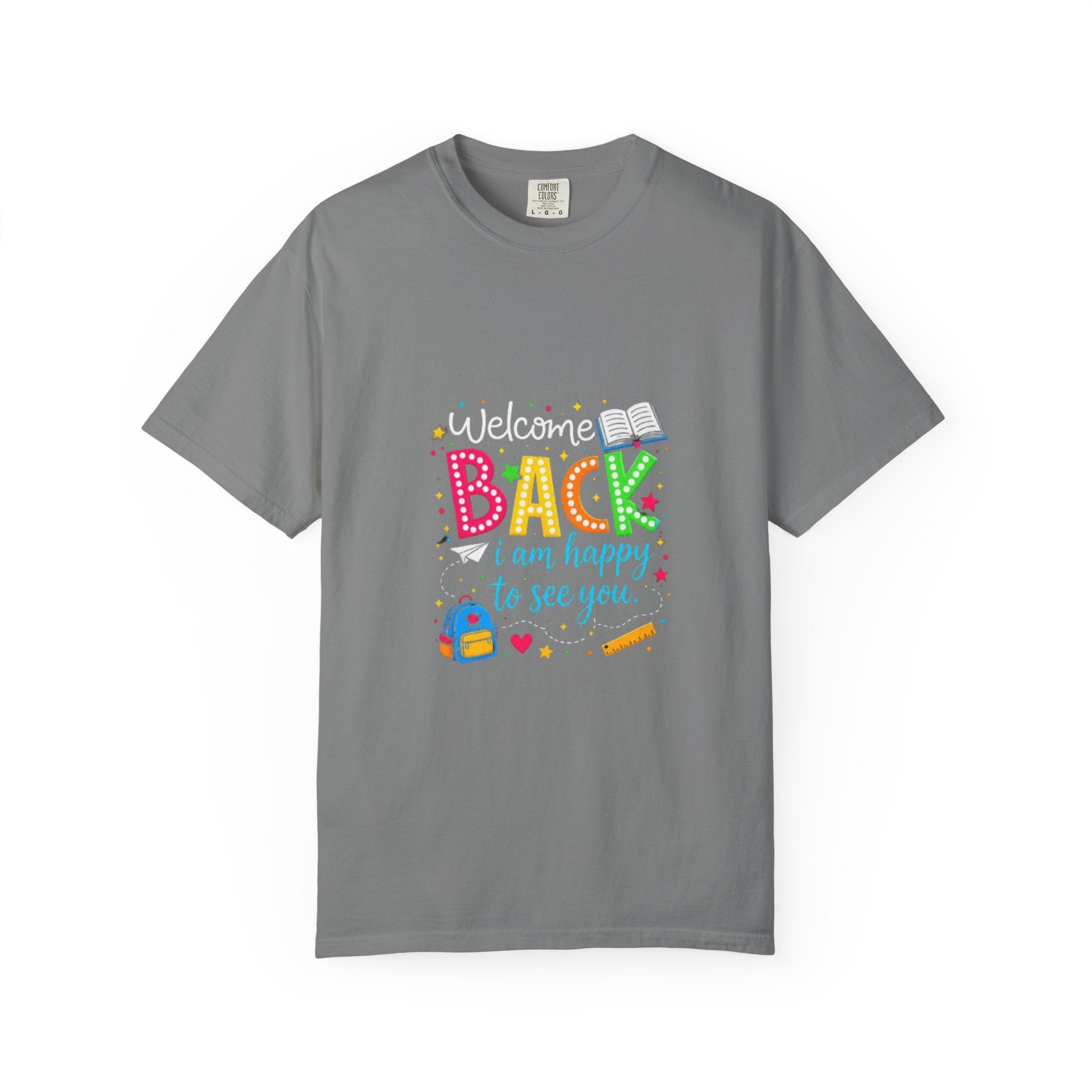 Back I am happy to see you T-shirt | School Backpack Pencil Kids Tee |Teacher Gift Tee