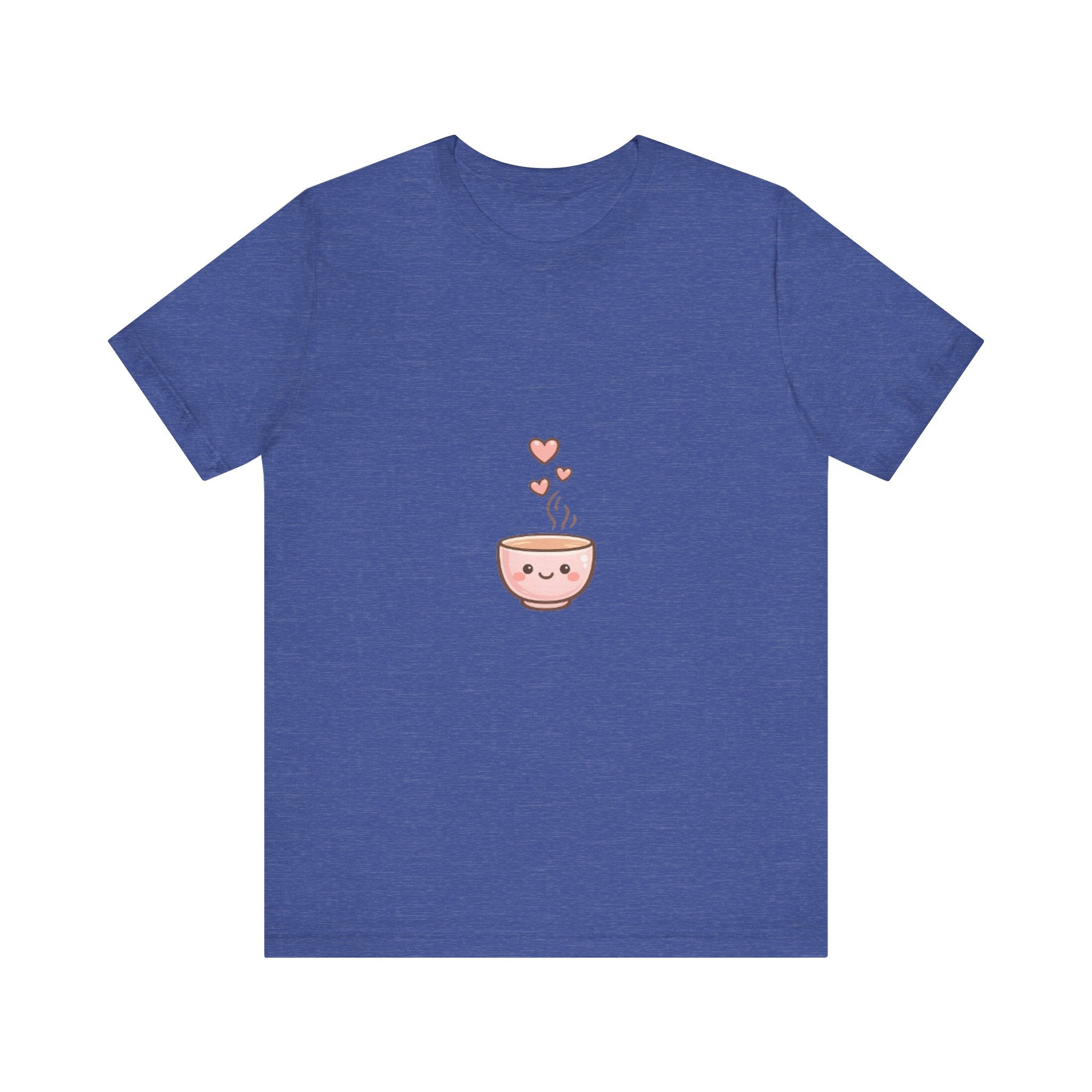 Cute Kawaii Coffee Cup T-Shirt | Smiling Mug with Hearts