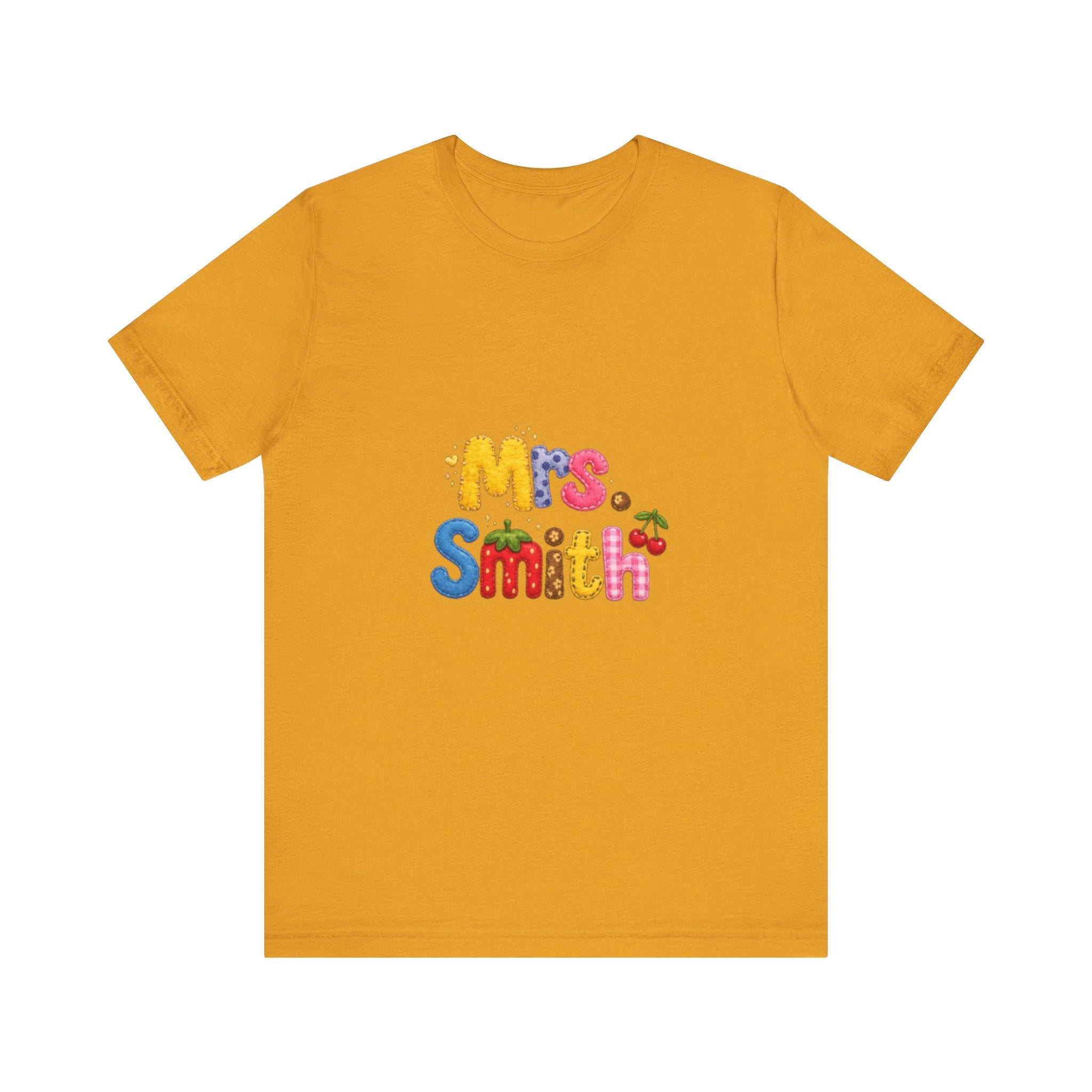 Mrs. Smith colorful bubble letters shirt | teacher name tee| Back to school Teacher Gift| teacher Gift