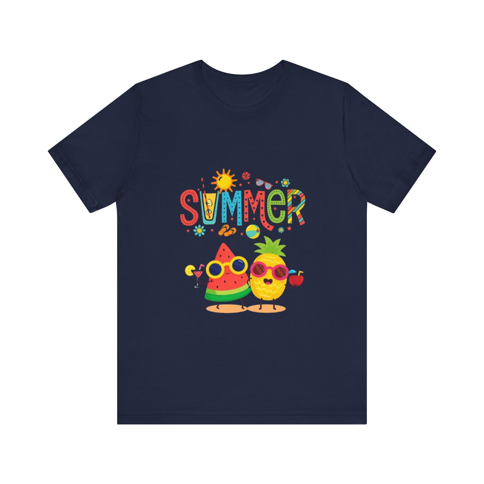 Summer Fruit Friends T-Shirt | Watermelon Pineapple Cute Graphic Tee
