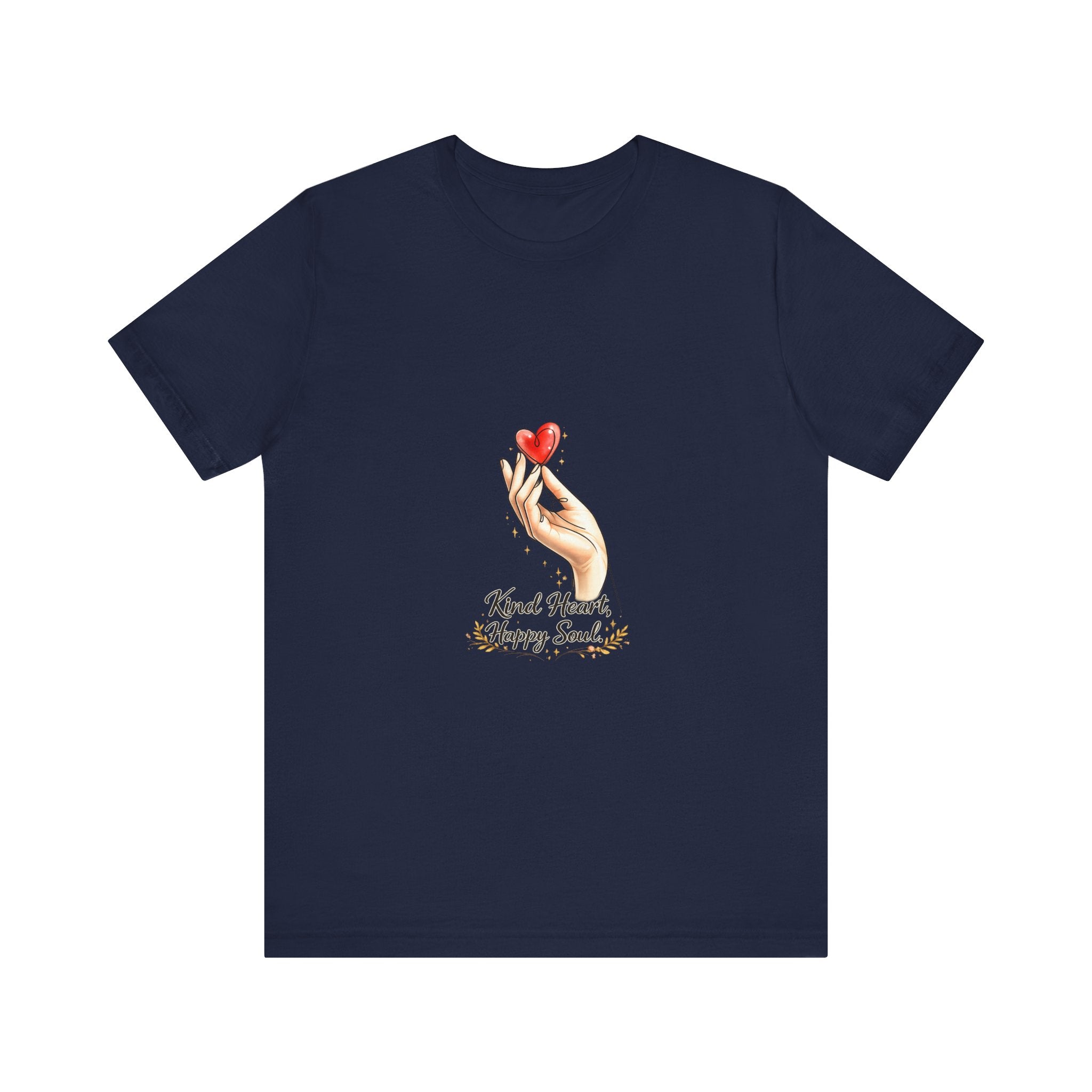 Hand Holding Heart illustration Kind Heart Happy Soul T-Shirt | White Tee