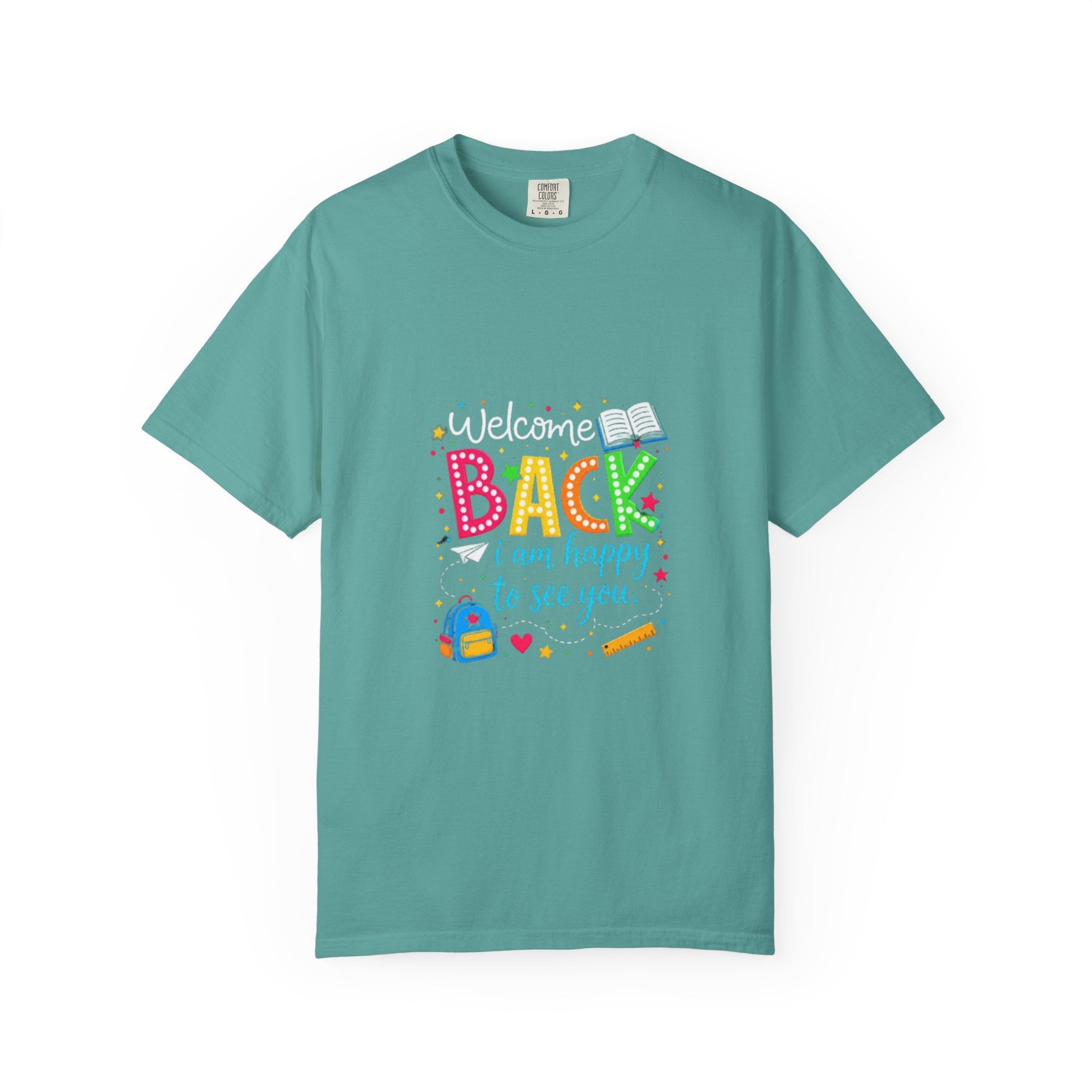 Back I am happy to see you T-shirt | School Backpack Pencil Kids Tee |Teacher Gift Tee