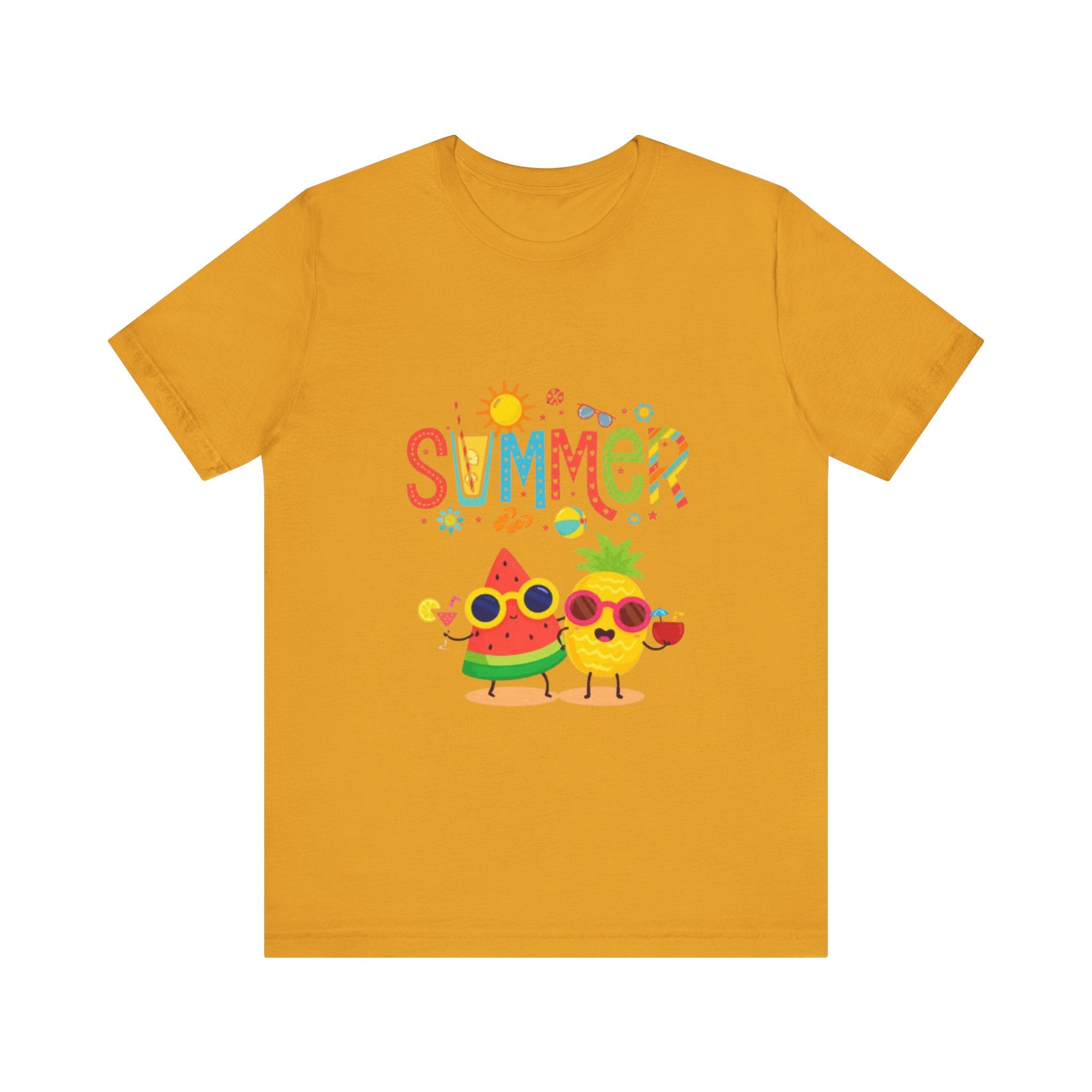 Summer Fruit Friends T-Shirt | Watermelon Pineapple Cute Graphic Tee