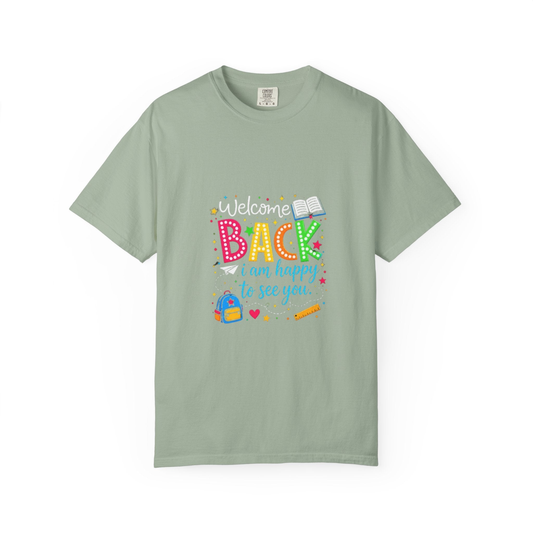 Back I am happy to see you T-shirt | School Backpack Pencil Kids Tee |Teacher Gift Tee