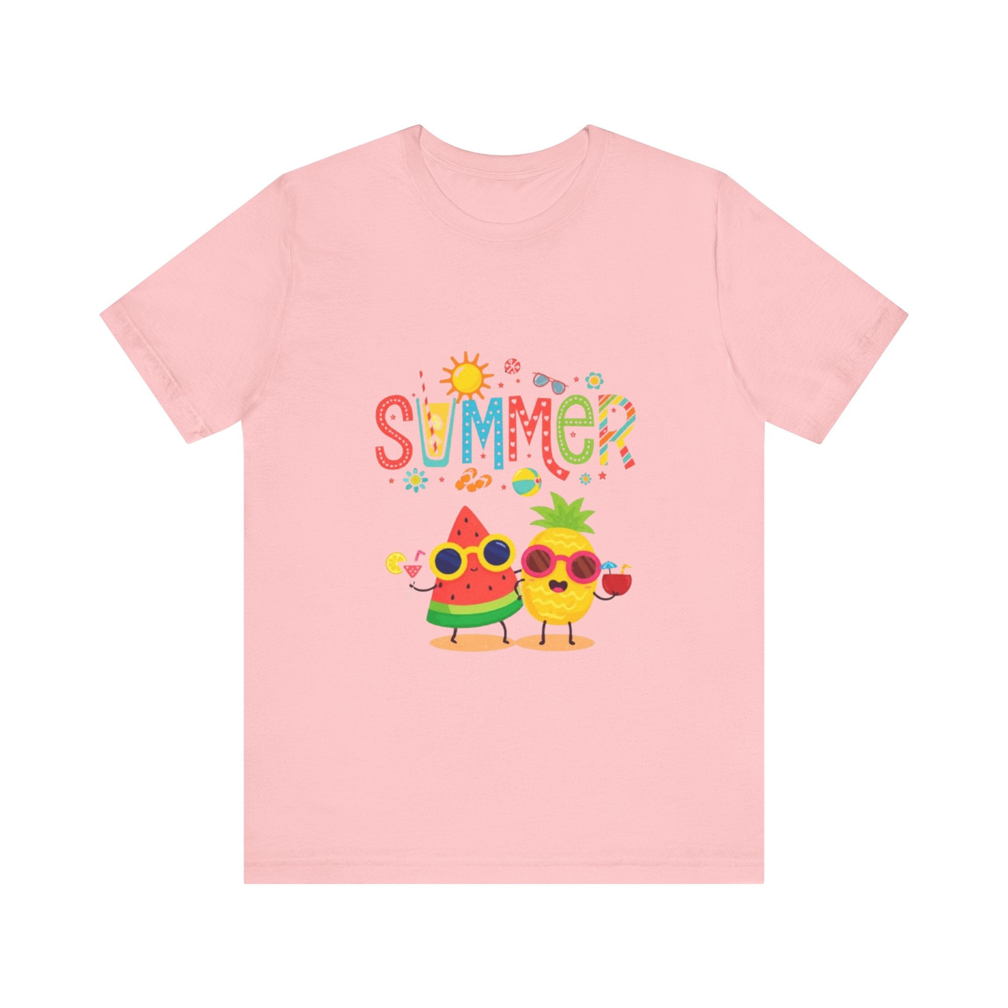 Summer Fruit Friends T-Shirt | Watermelon Pineapple Cute Graphic Tee