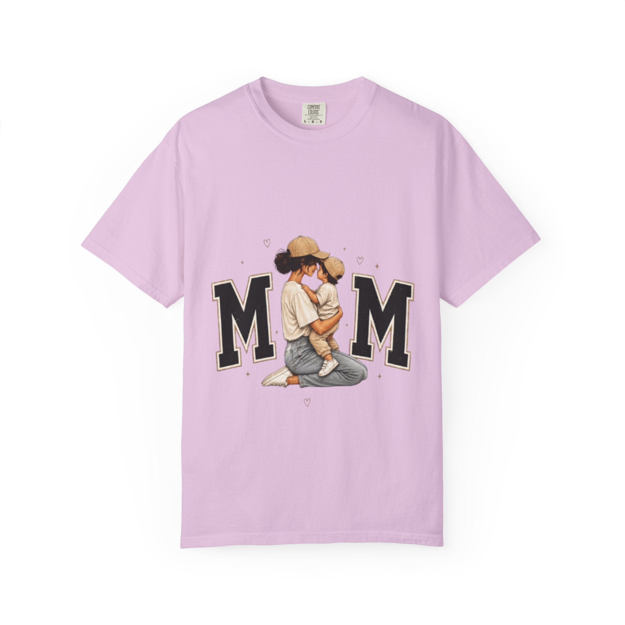 Mama and Child Illustration Mom T-Shirt | Mom Lettering Tee | Mom Gift Tee