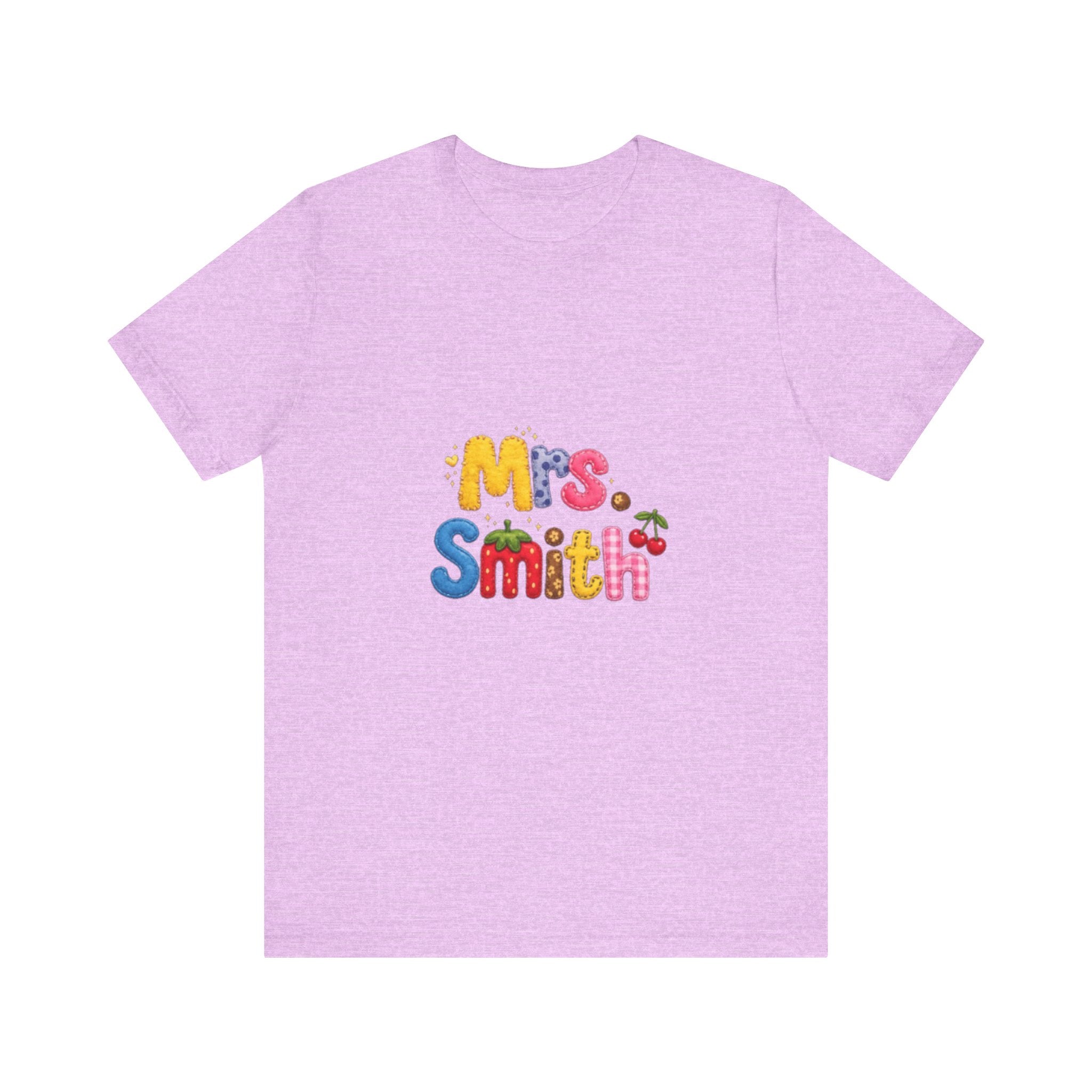 Mrs. Smith colorful bubble letters shirt | teacher name tee| Back to school Teacher Gift| teacher Gift
