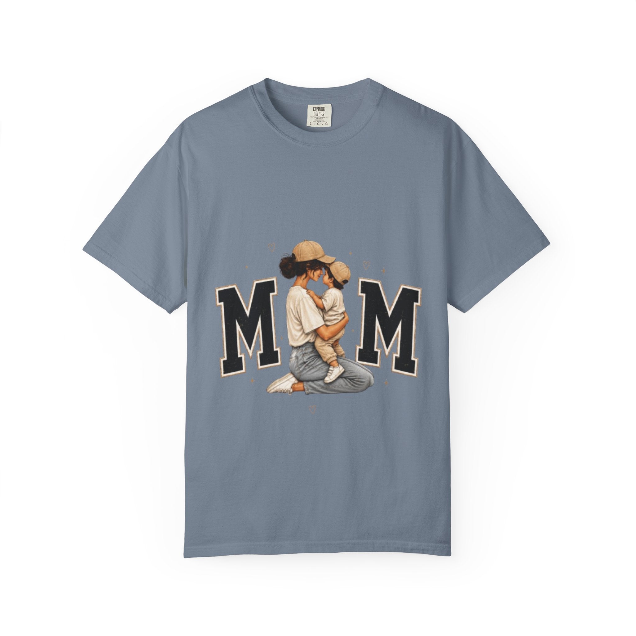Mama and Child Illustration Mom T-Shirt | Mom Lettering Tee | Mom Gift Tee