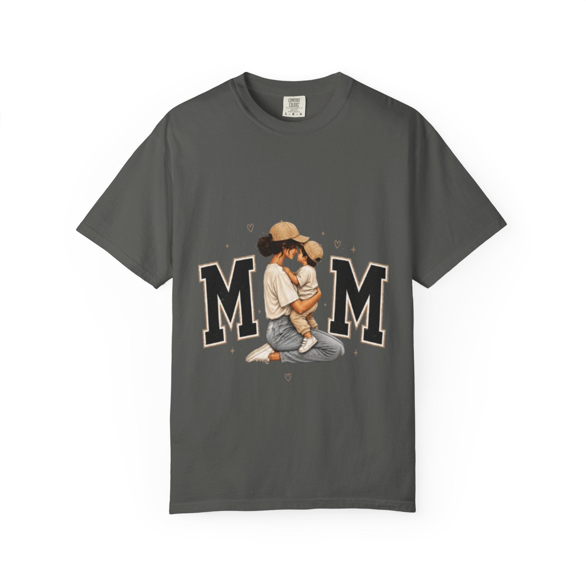 Mama and Child Illustration Mom T-Shirt | Mom Lettering Tee | Mom Gift Tee