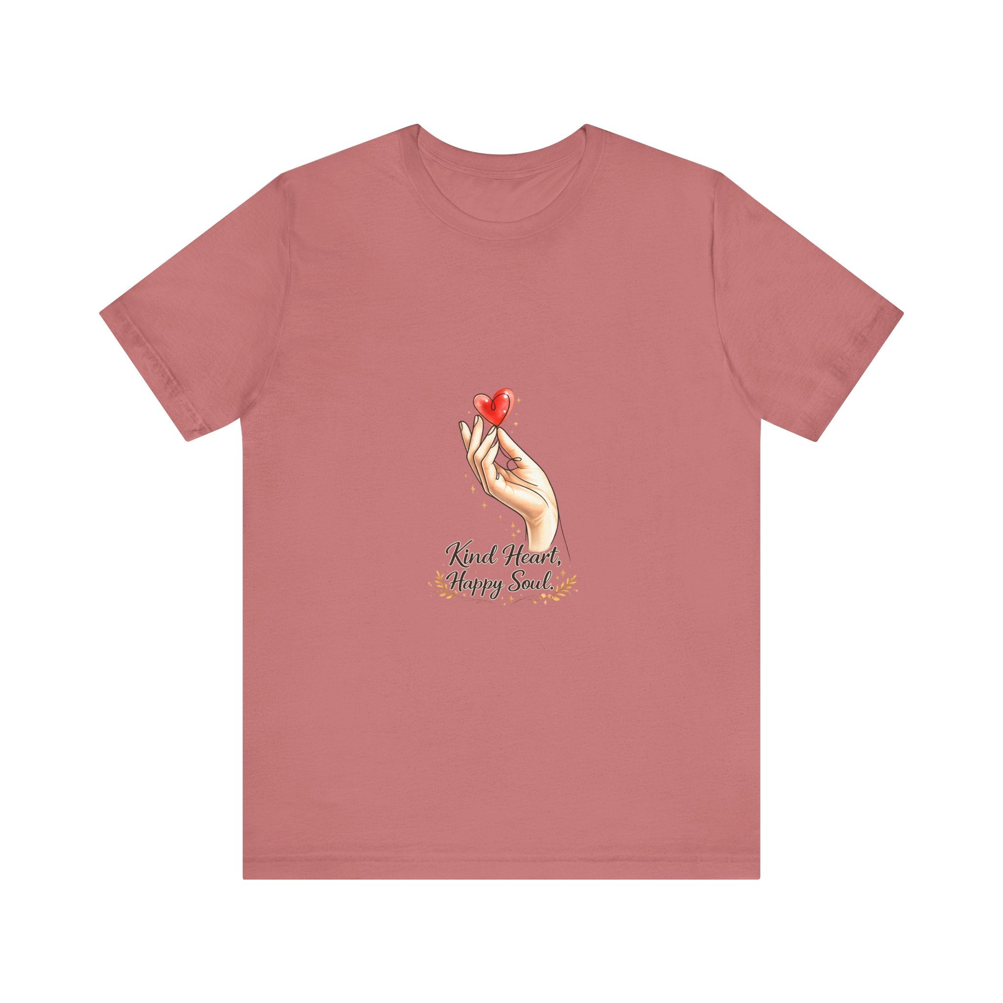 Hand Holding Heart illustration Kind Heart Happy Soul T-Shirt | White Tee