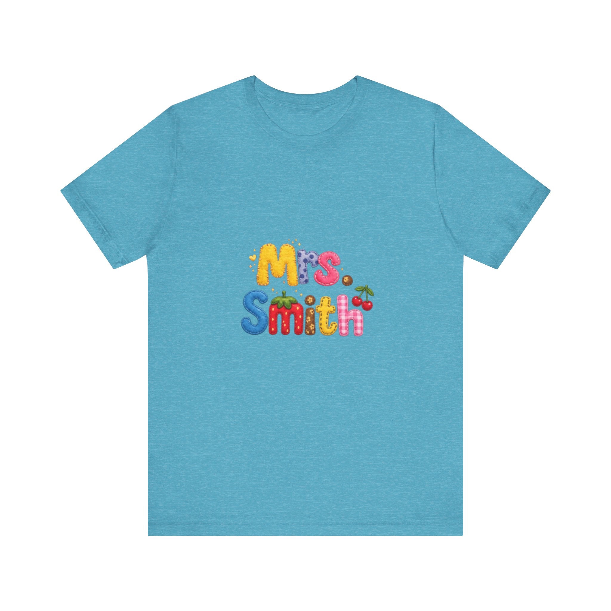 Mrs. Smith colorful bubble letters shirt | teacher name tee| Back to school Teacher Gift| teacher Gift