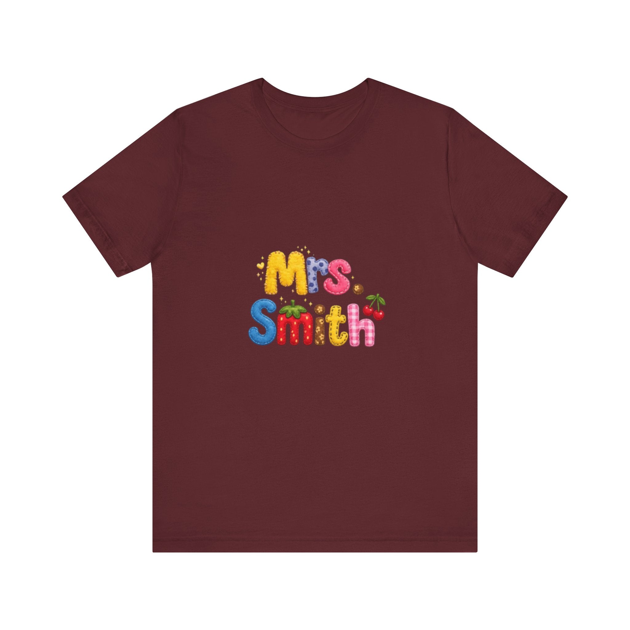 Mrs. Smith colorful bubble letters shirt | teacher name tee| Back to school Teacher Gift| teacher Gift