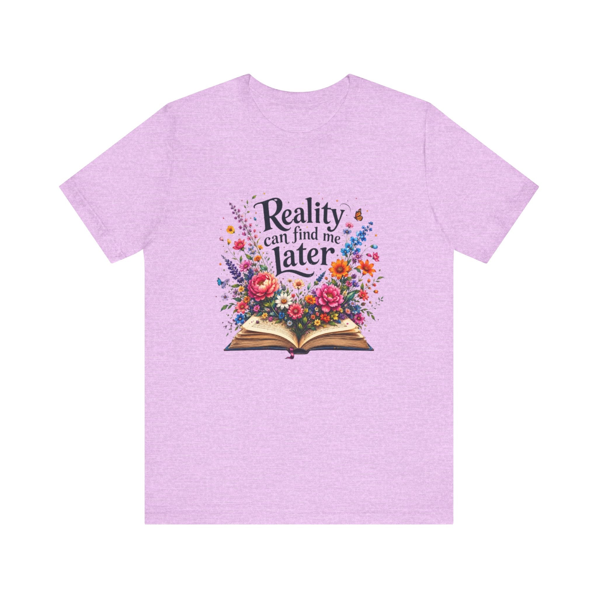 Reality Can Find Me Later tee | Open Book Floral Design