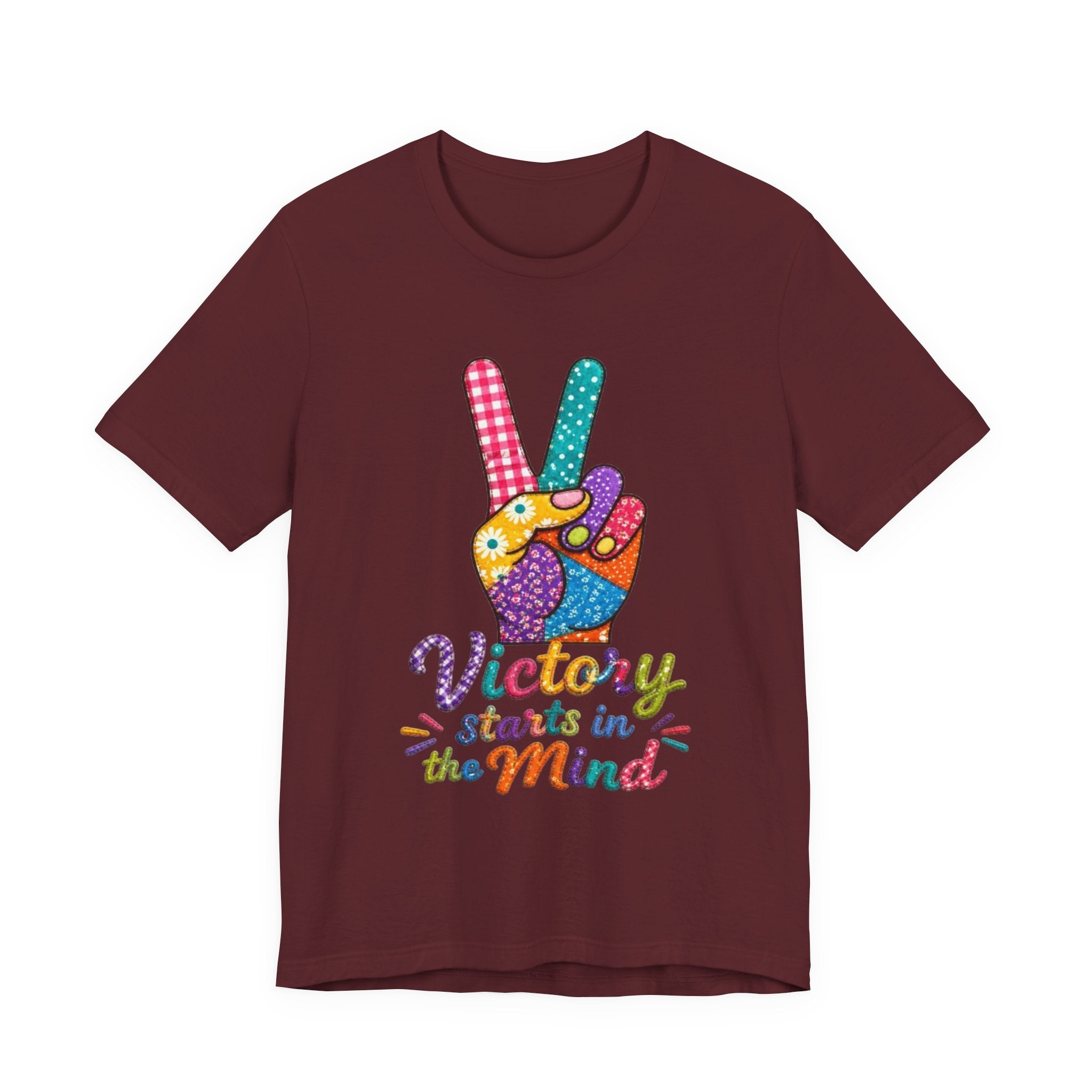 Victory Starts in the Mind Tee | Peace Sign Graphic T-Shirt