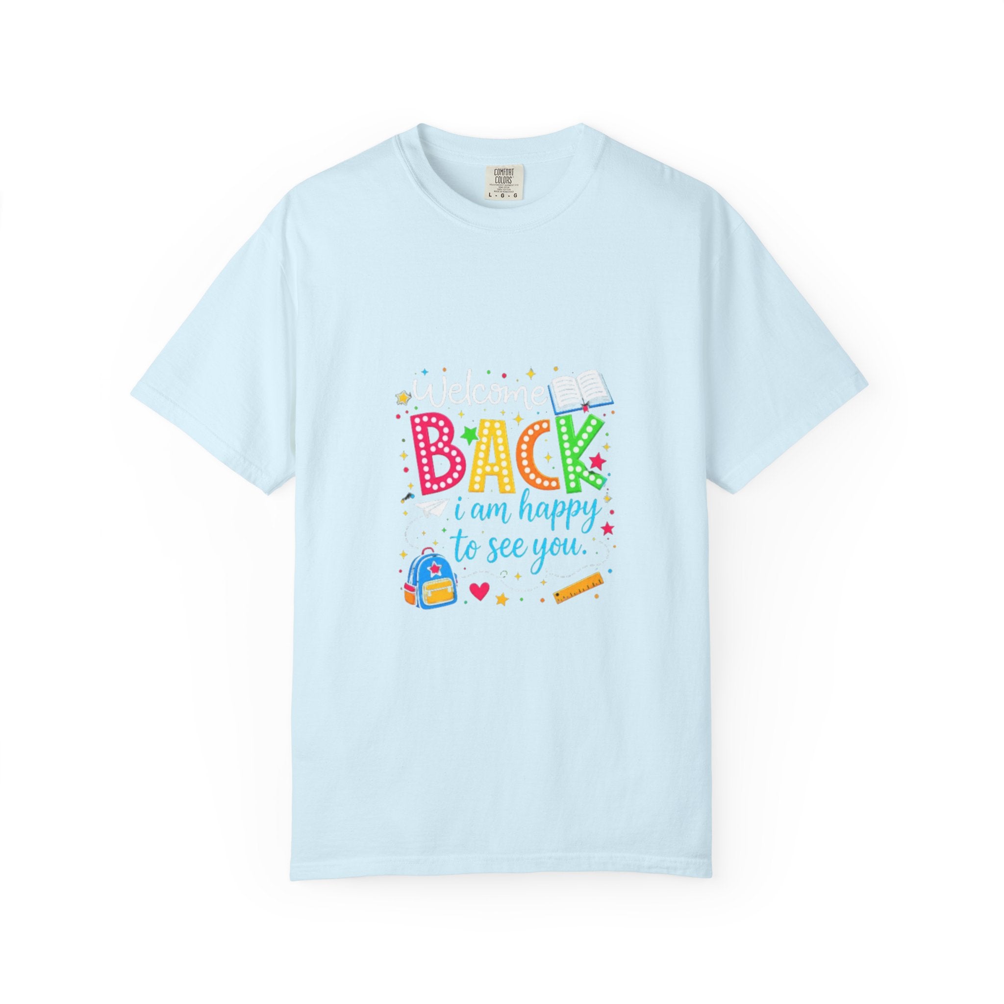 Back I am happy to see you T-shirt | School Backpack Pencil Kids Tee |Teacher Gift Tee