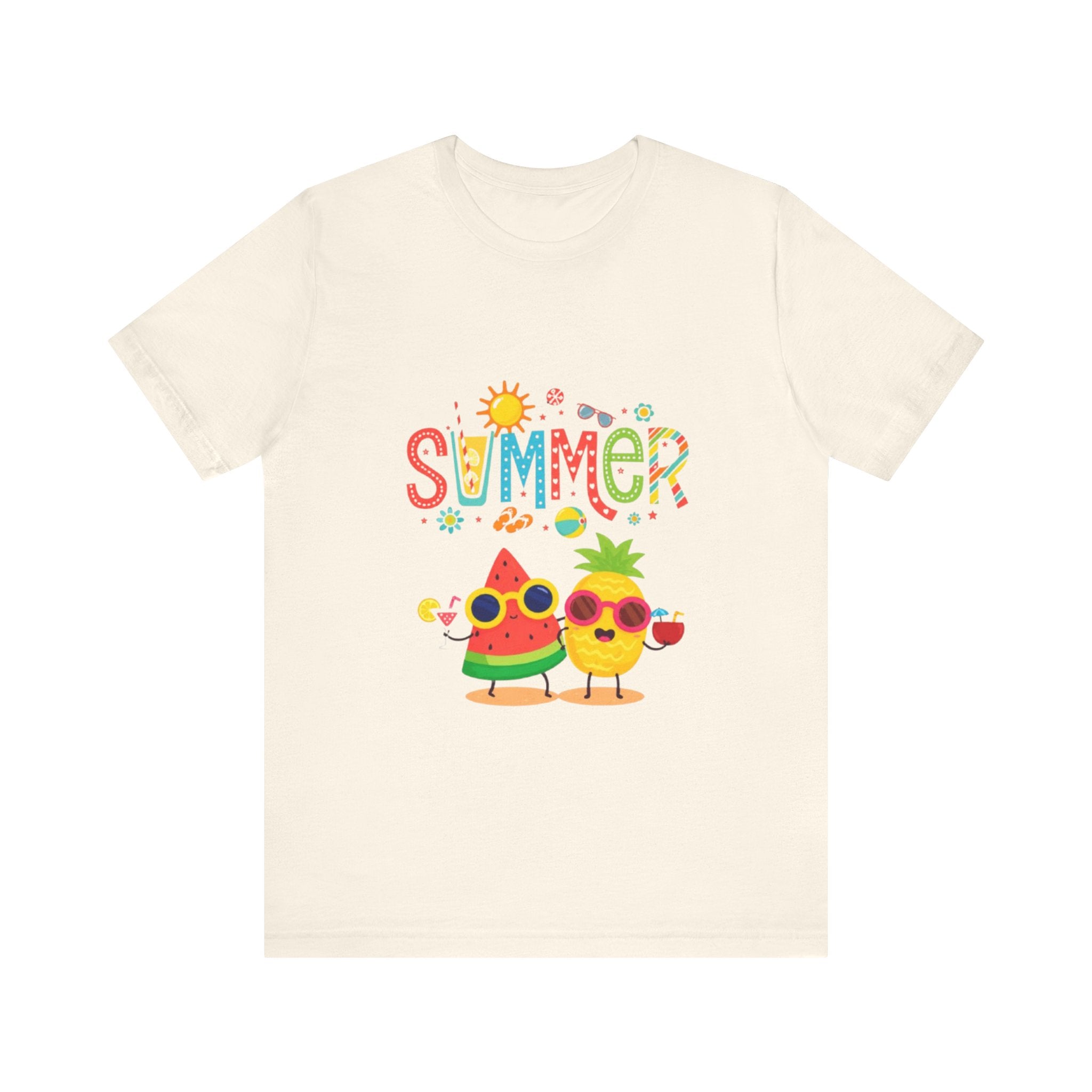 Summer Fruit Friends T-Shirt | Watermelon Pineapple Cute Graphic Tee