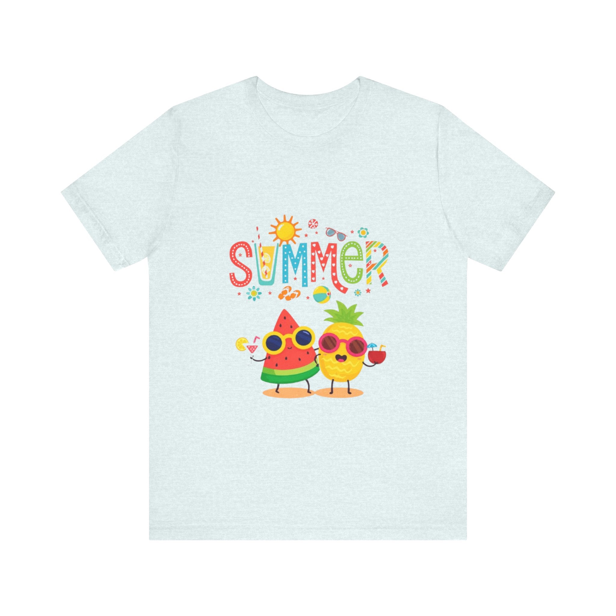Summer Fruit Friends T-Shirt | Watermelon Pineapple Cute Graphic Tee