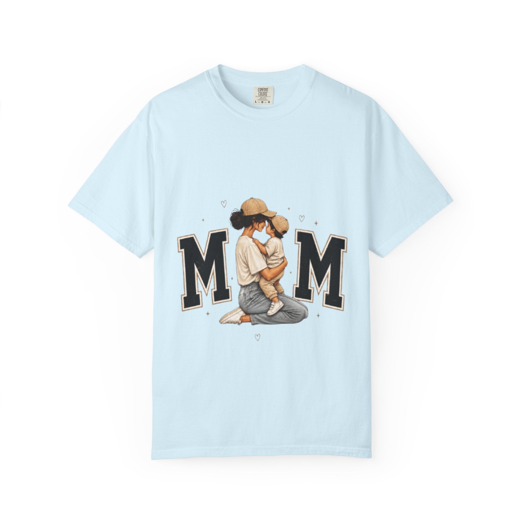Mama and Child Illustration Mom T-Shirt | Mom Lettering Tee | Mom Gift Tee