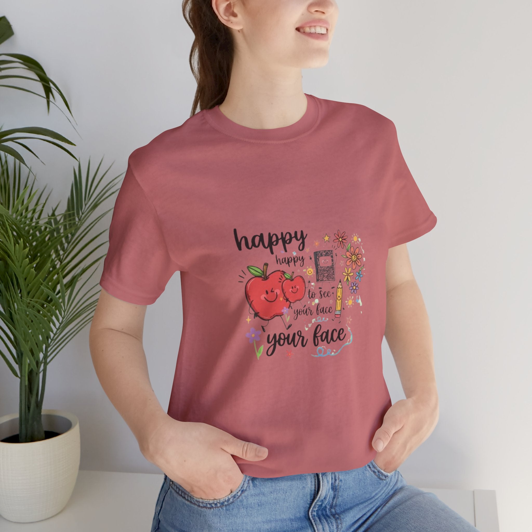 Happy to See Your Face T-Shirt | Cute Kawaii Tomato Graphic Tee