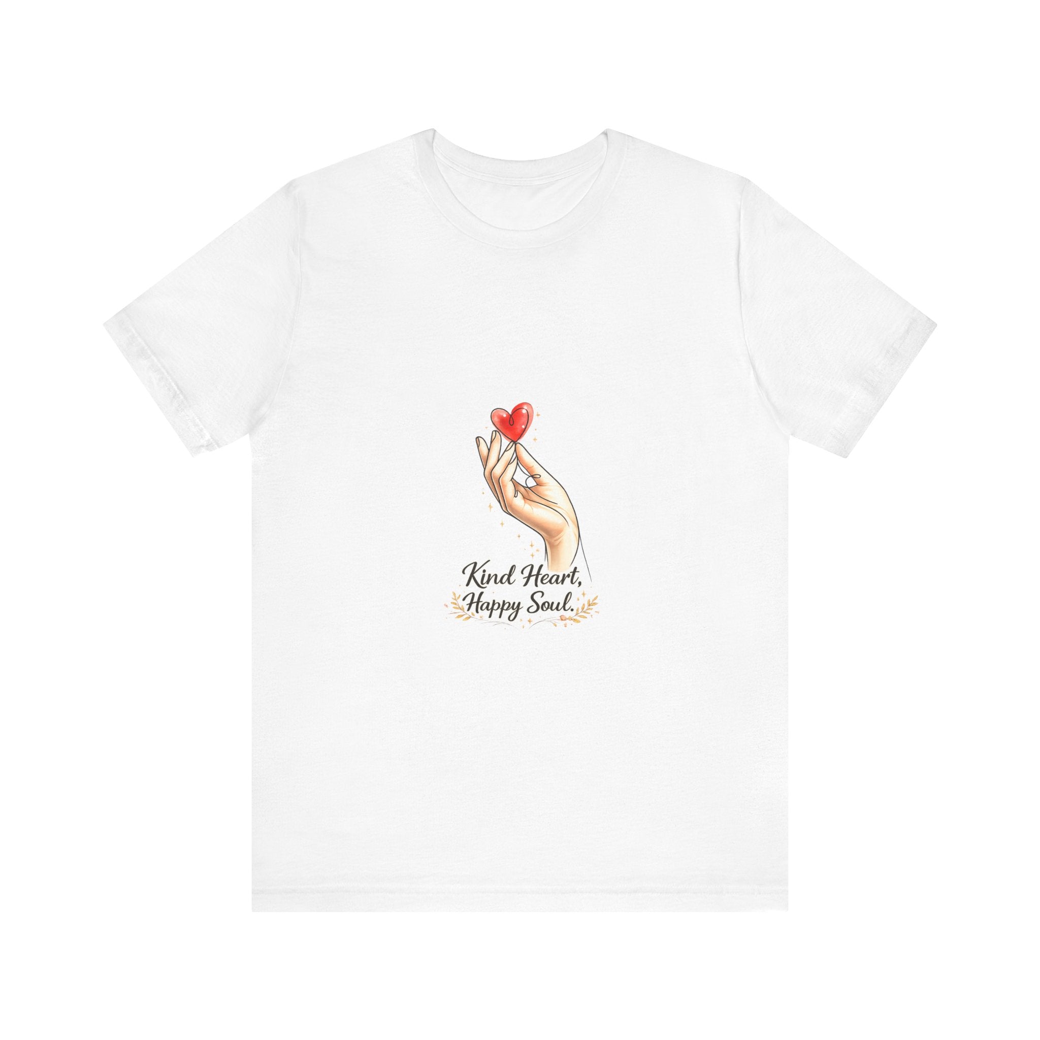 Hand Holding Heart illustration Kind Heart Happy Soul T-Shirt | White Tee