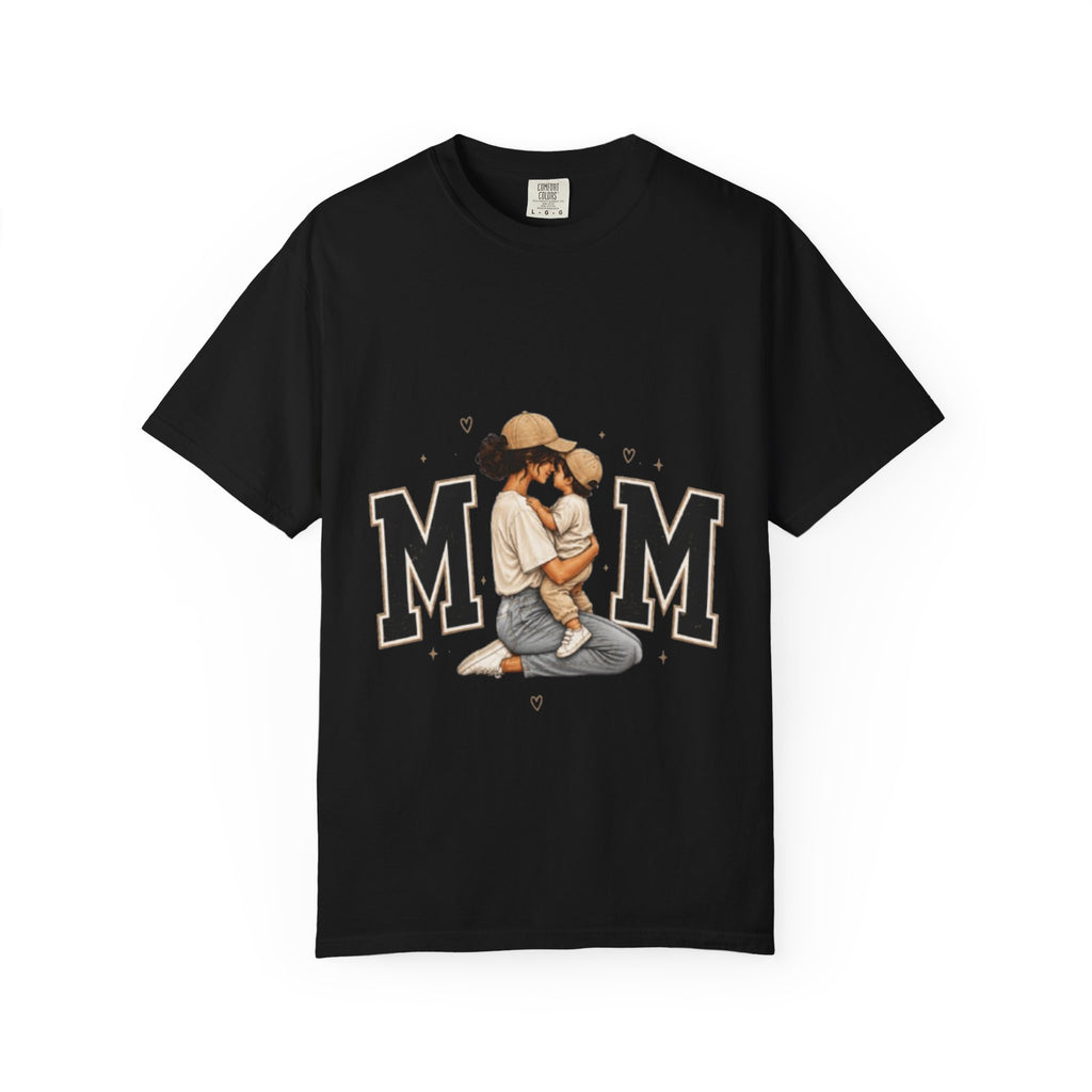 Mama and Child Illustration Mom T-Shirt | Mom Lettering Tee | Mom Gift Tee