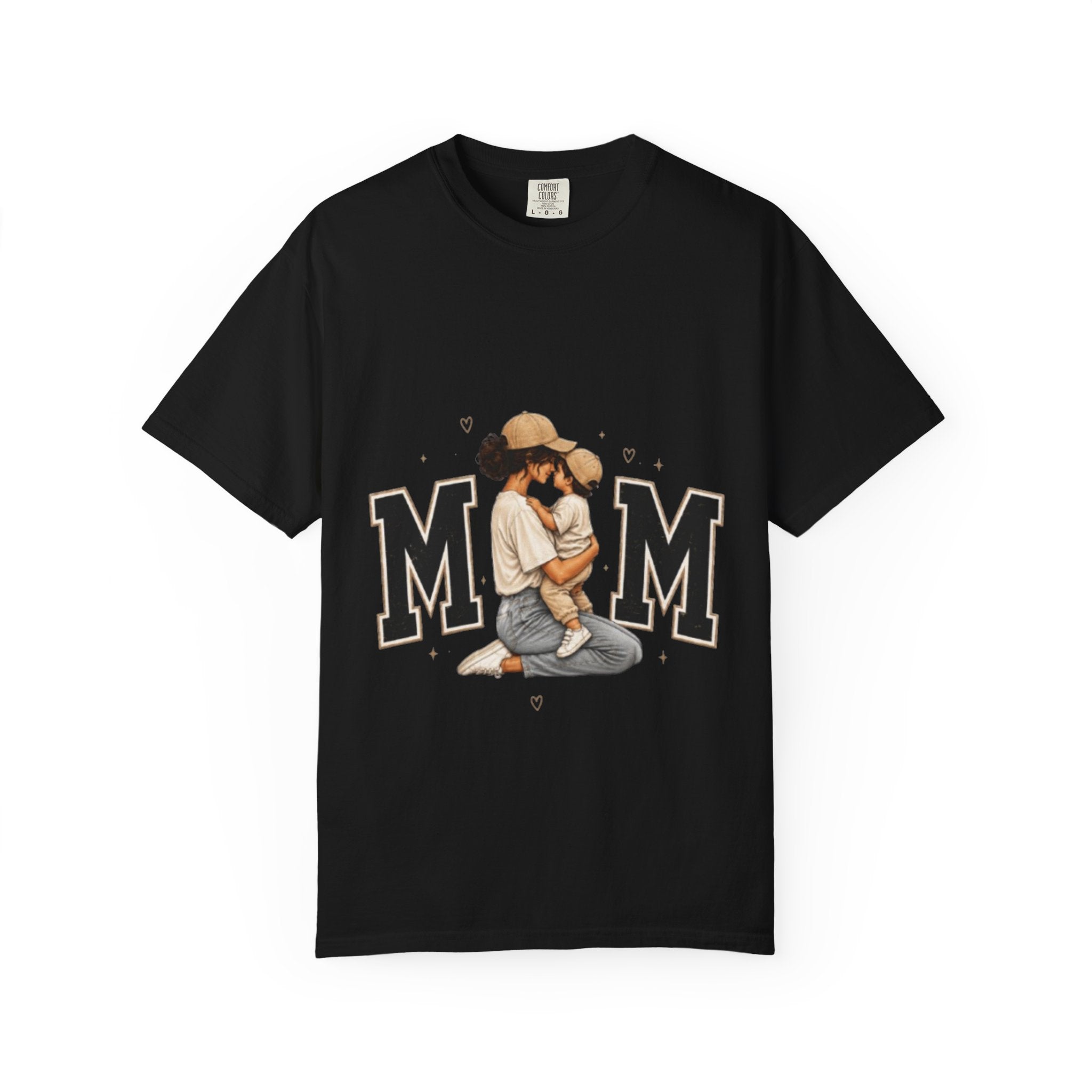 Mama and Child Illustration Mom T-Shirt | Mom Lettering Tee | Mom Gift Tee