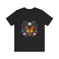 Monarch Butterfly Floral Wreath T-Shirt | Garden Nature Tee